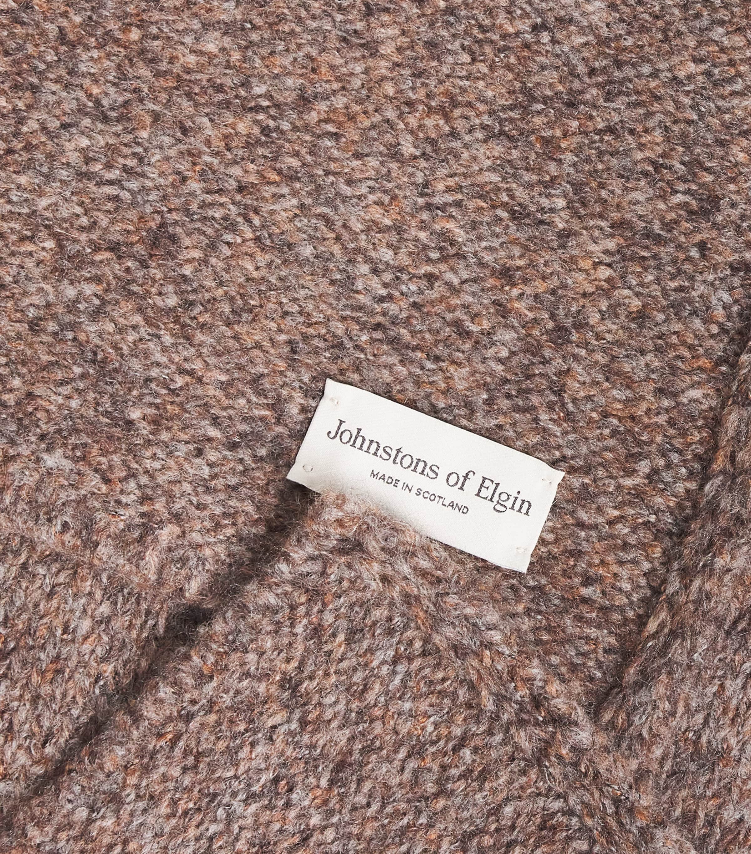 Johnstons Of Elgin Brown Brushed Cashmere-Silk Scarf | Harrods US