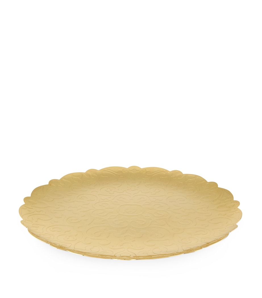 Dressed 24 Karat Gold-Plated Round Tray MULTI Image 1