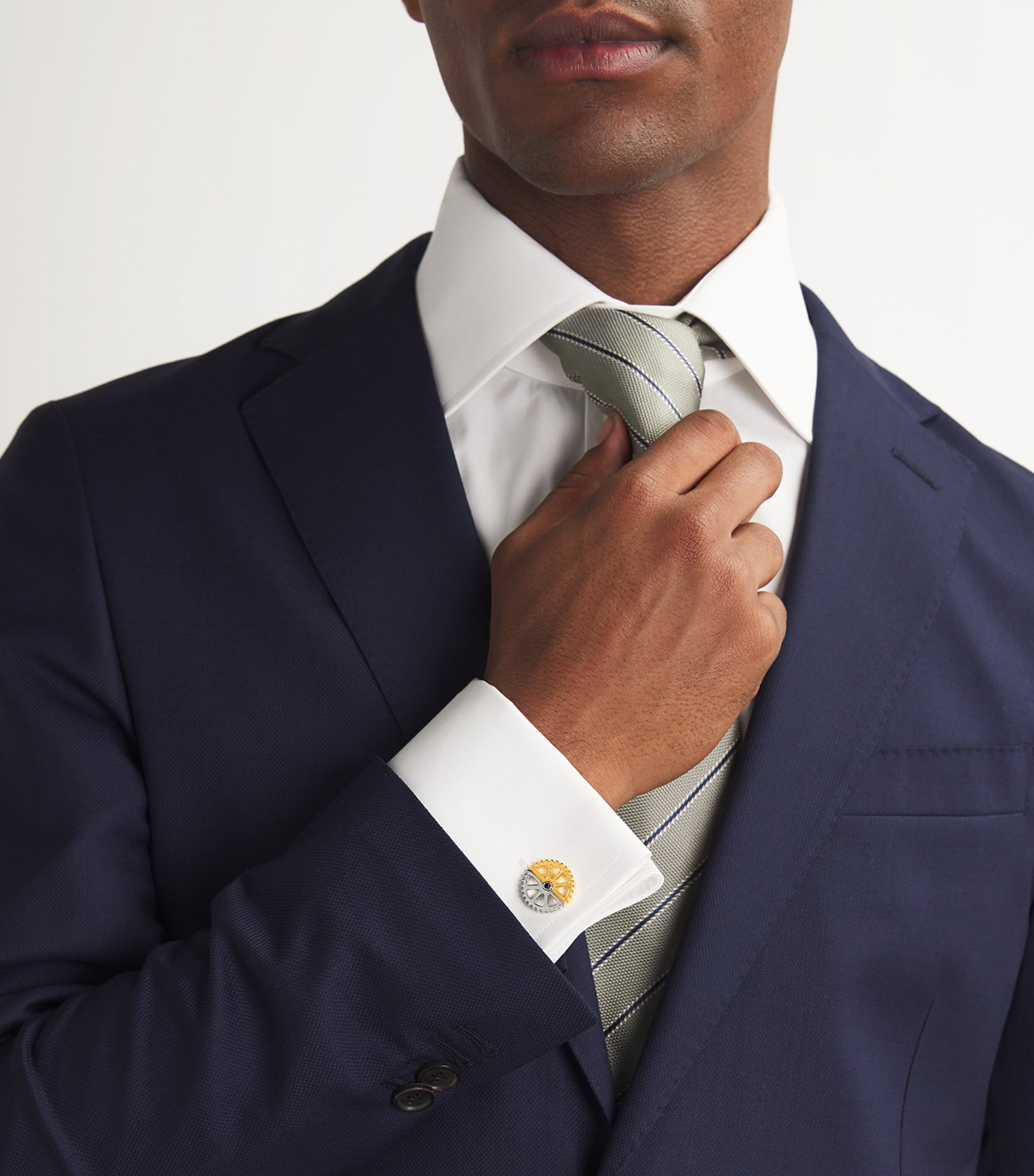 Tateossian Puzzle Gear Cufflinks Silver/gold Image 2