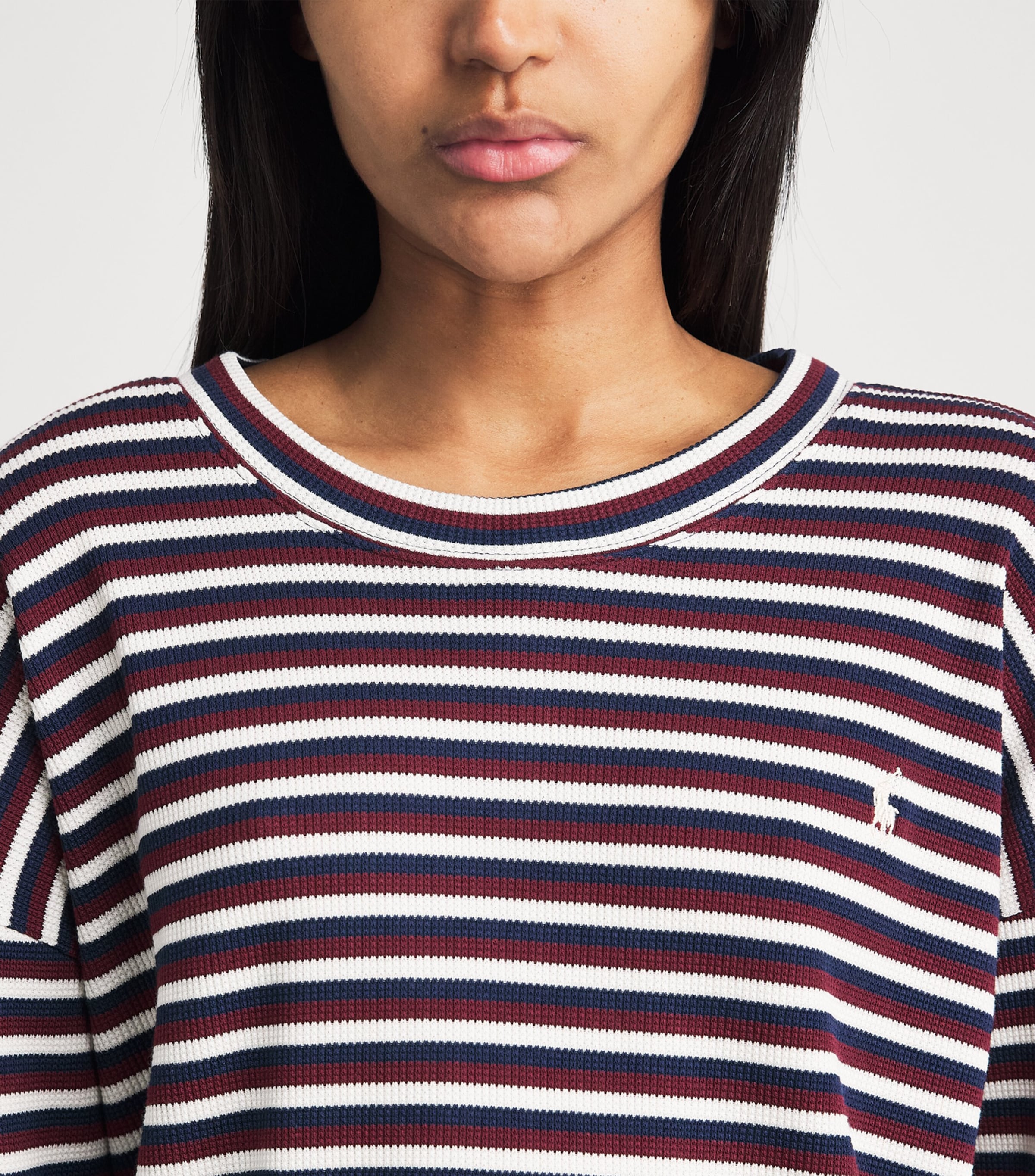 Polo Ralph Lauren Multi Cotton-Waffle Stripe Pyjama Set | Harrods UK