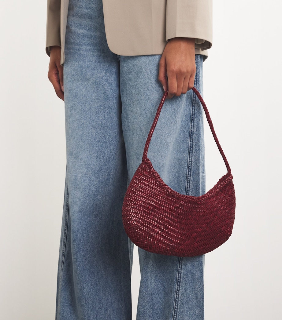 Leather Nova Luna Shoulder Bag BORDO Image 5