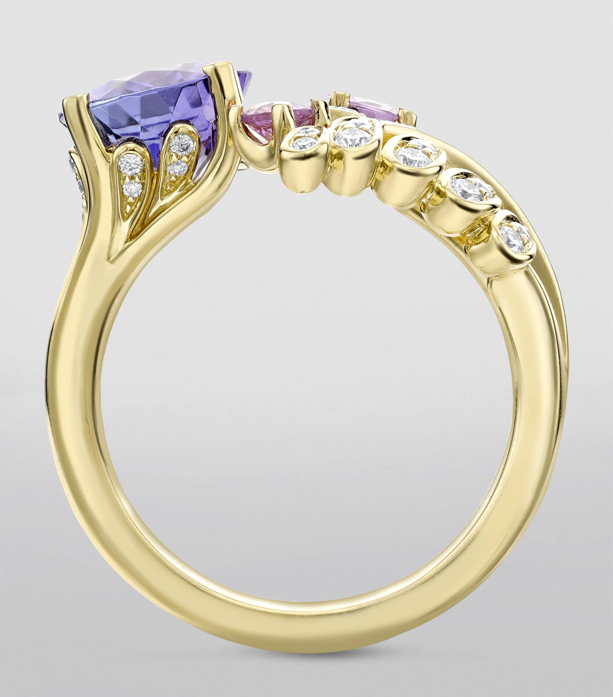 Yellow Gold, Diamond and Tanzanite A Family Journey Provence Ring YELLOW GOLD Image 2