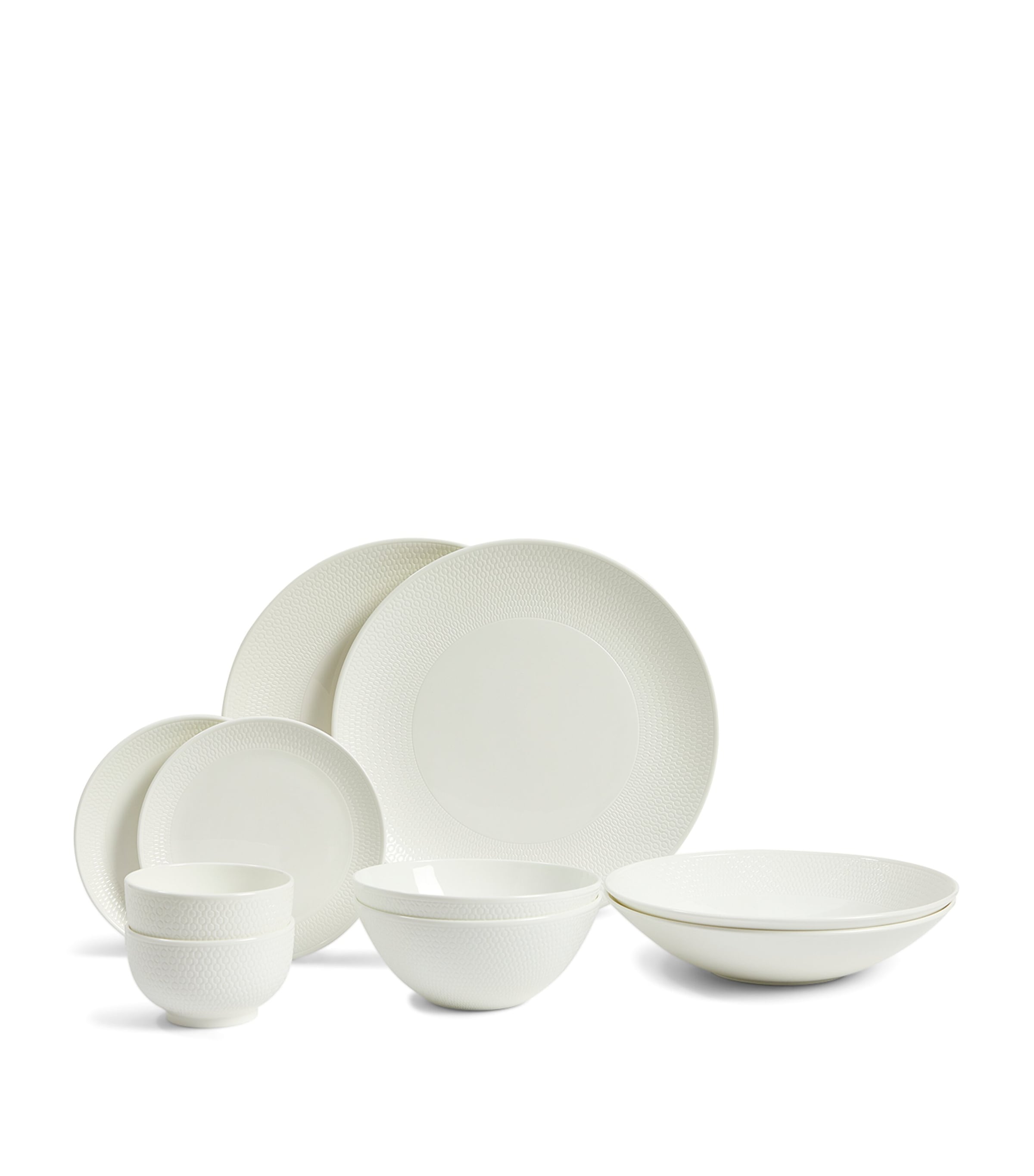 Wedgwood Gio Bone China Dinnerware 10-piece Set In White