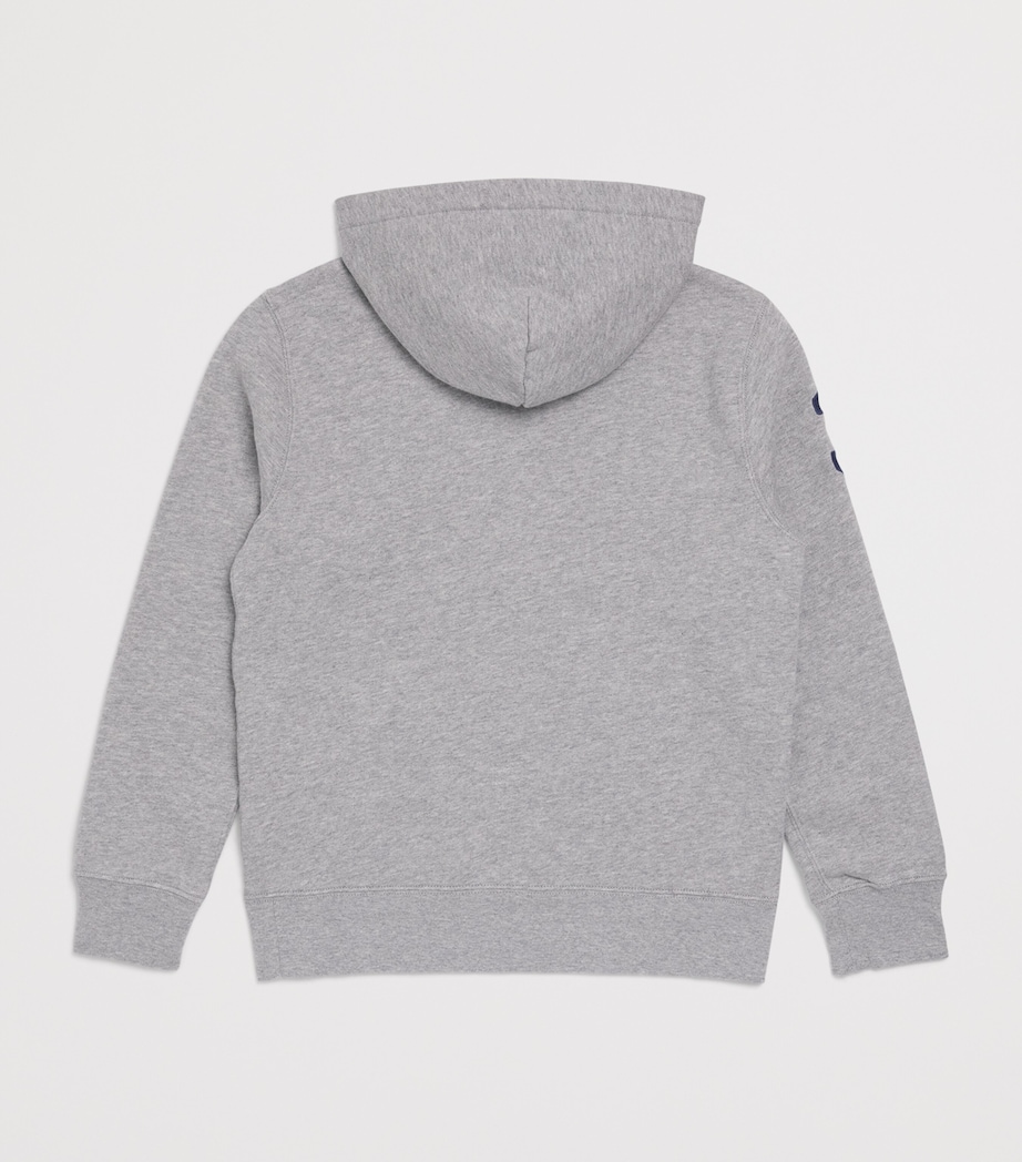 Cotton-Blend Polo Pony Hoodie (5-7 Years) HEATHER Image 2