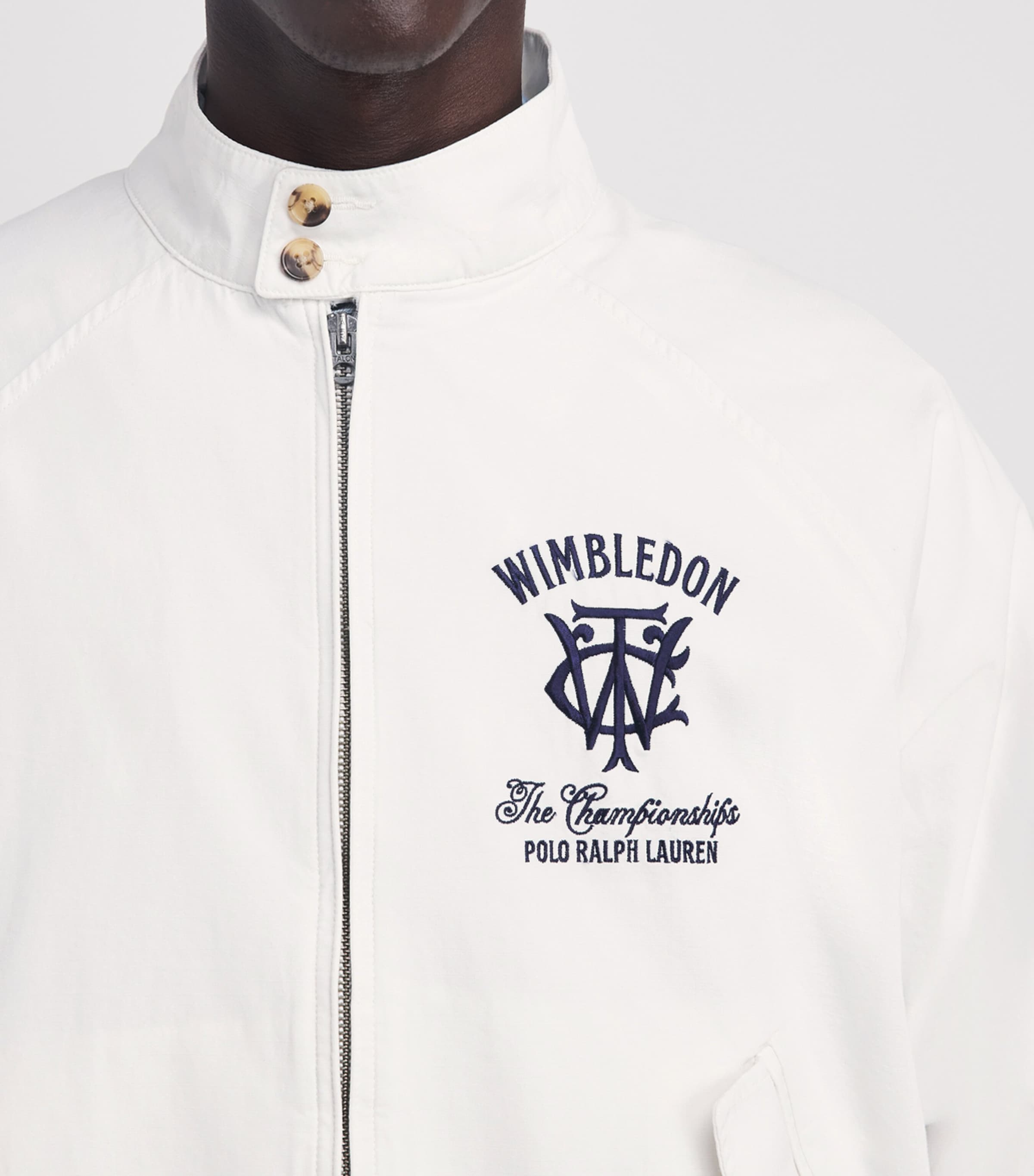 RLX Ralph Lauren White x Wimbledon Twill Windbreaker Jacket