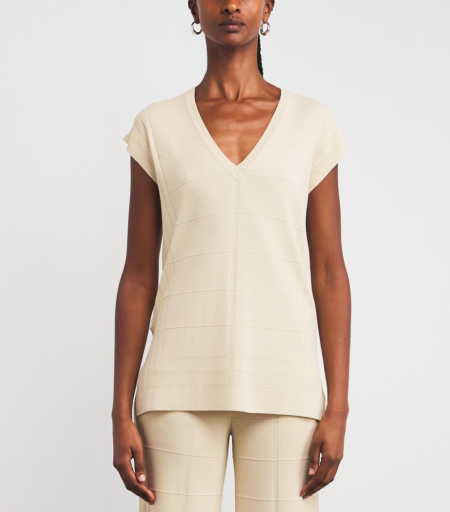 Grid Knit Tank Top AFFOGATO Image 3