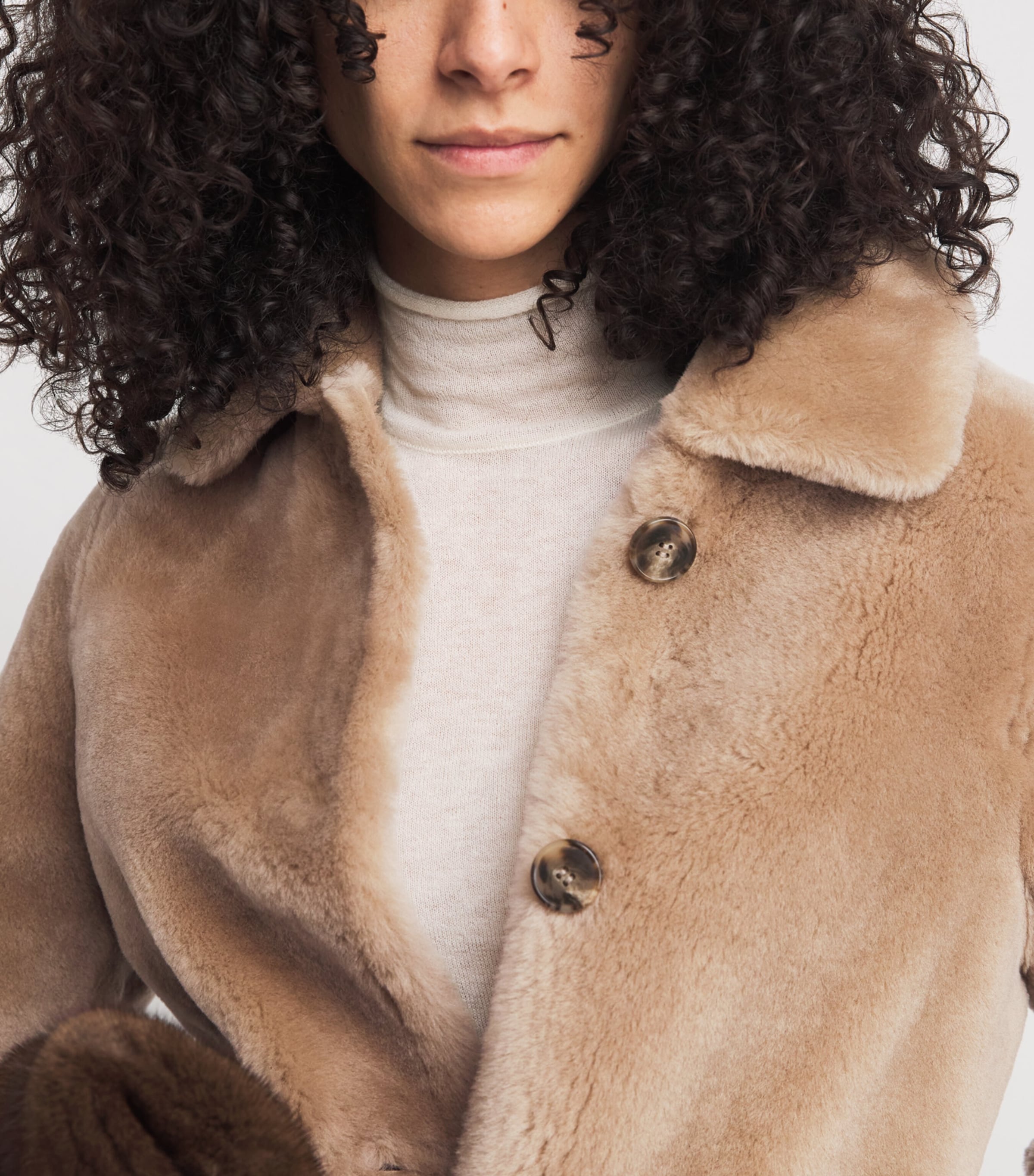 Shearling Pea Jacket A2261 Image 6