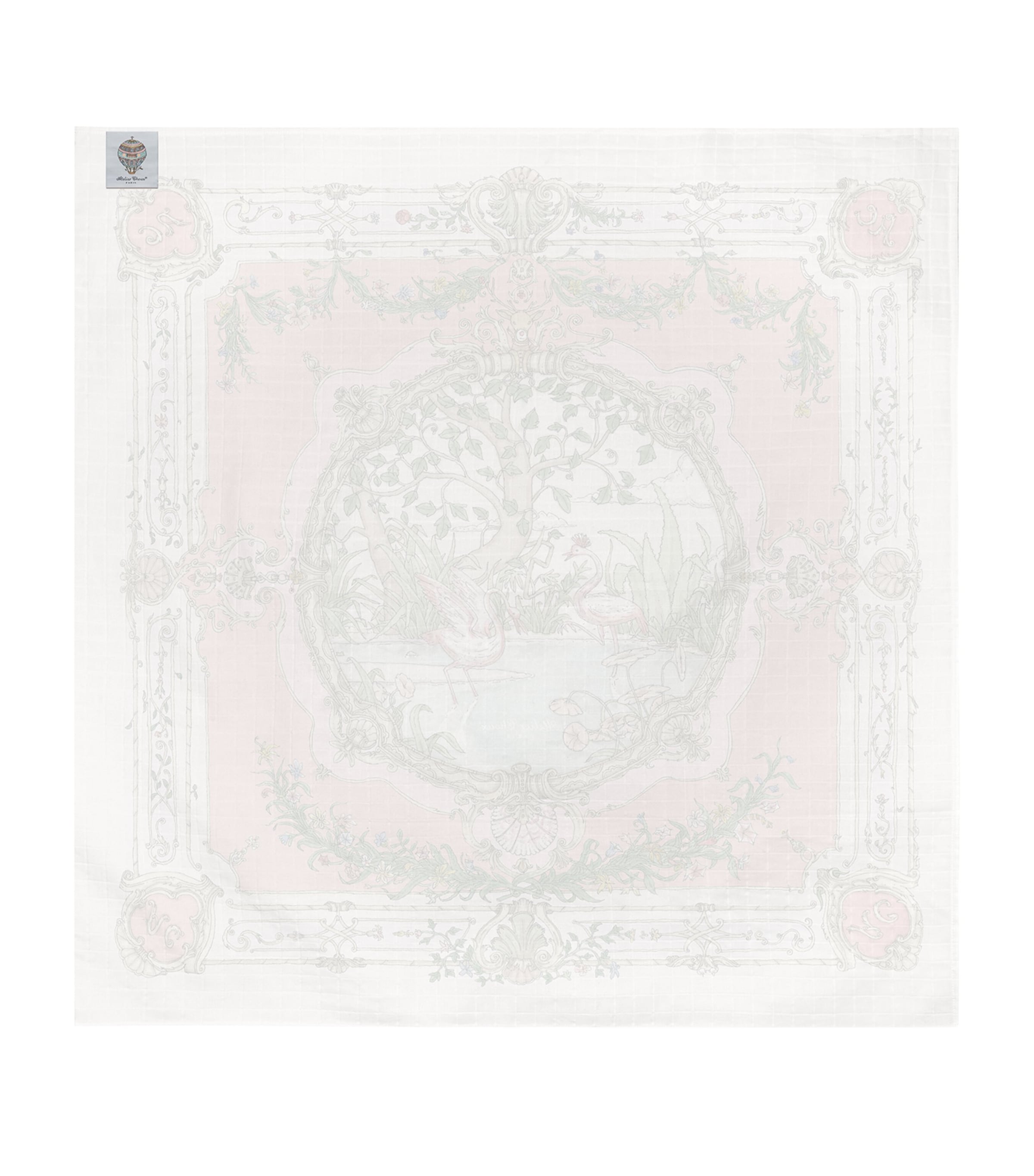 Cotton Tapestry Swaddle PINK ON PINK Image 2