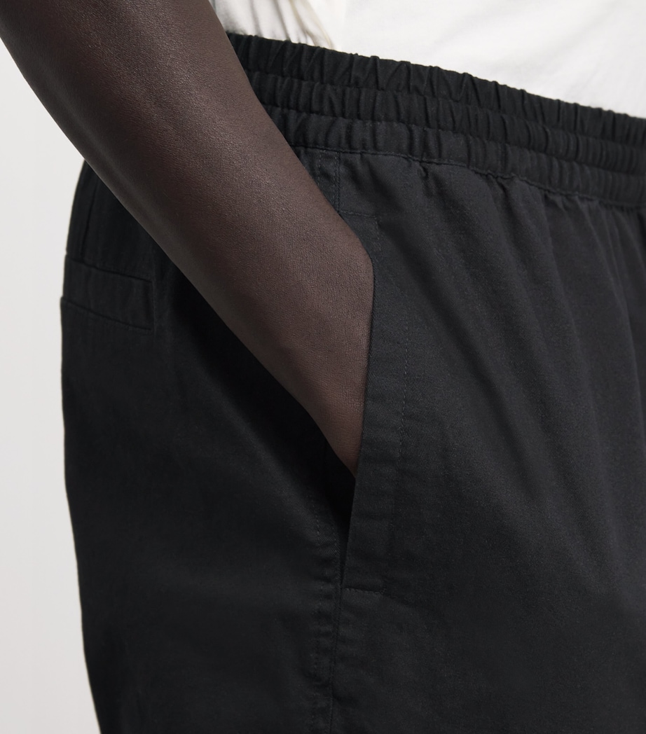 Stretch-Cotton Cargo Trousers BLACK Image 6
