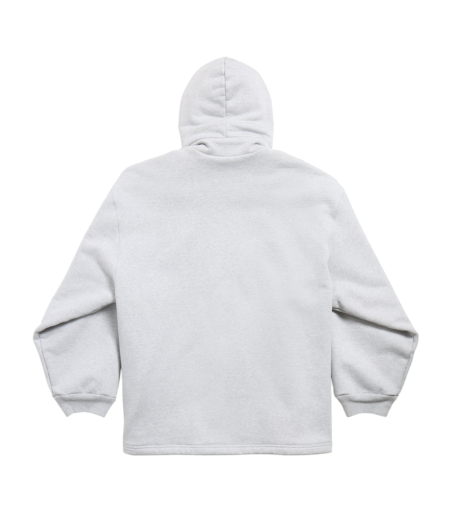 Balenciaga Mens Stretch-Cotton Fleece Oversized Hoodie Image 5