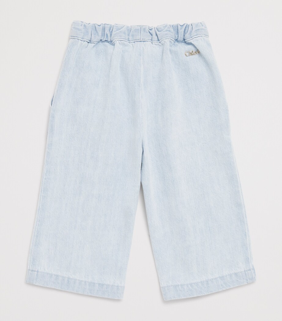 Chloé Kids Logo Appliqué Straight Jeans (6-36 Months) Image 2