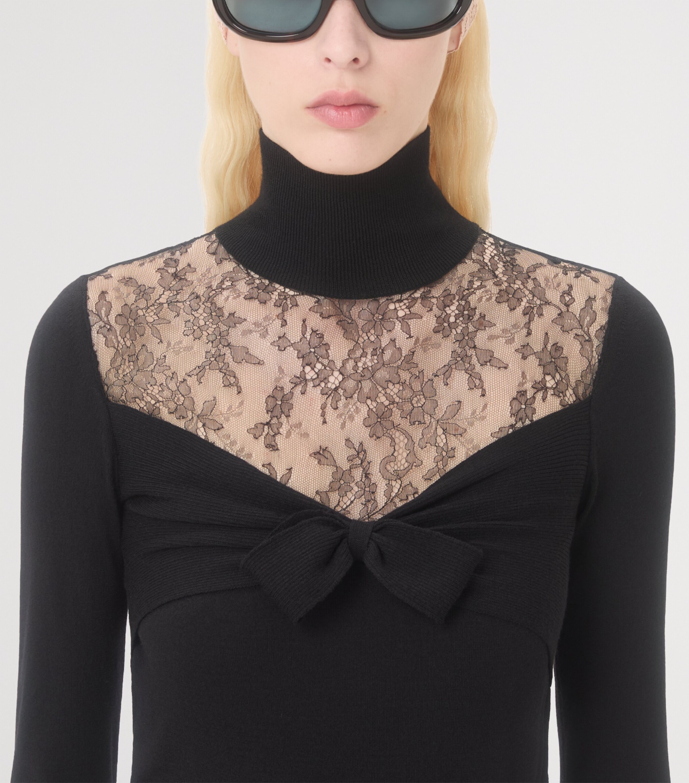 Virgin Wool Bow Top 0NO Image 3