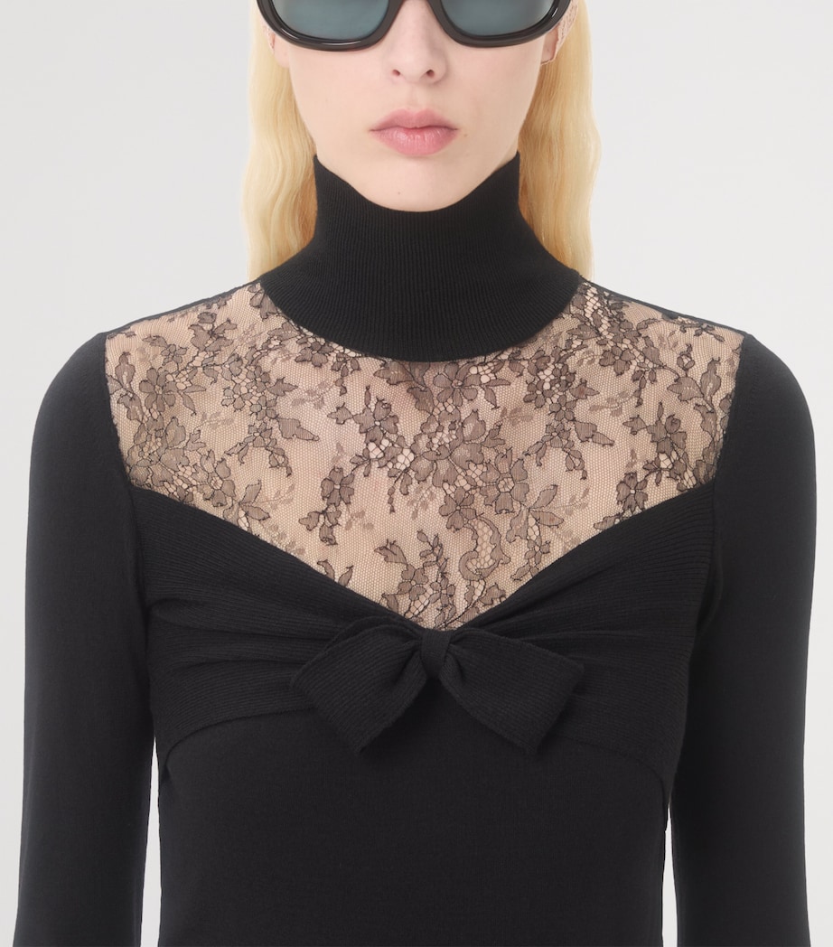 Virgin Wool Bow Top 0NO Image 3