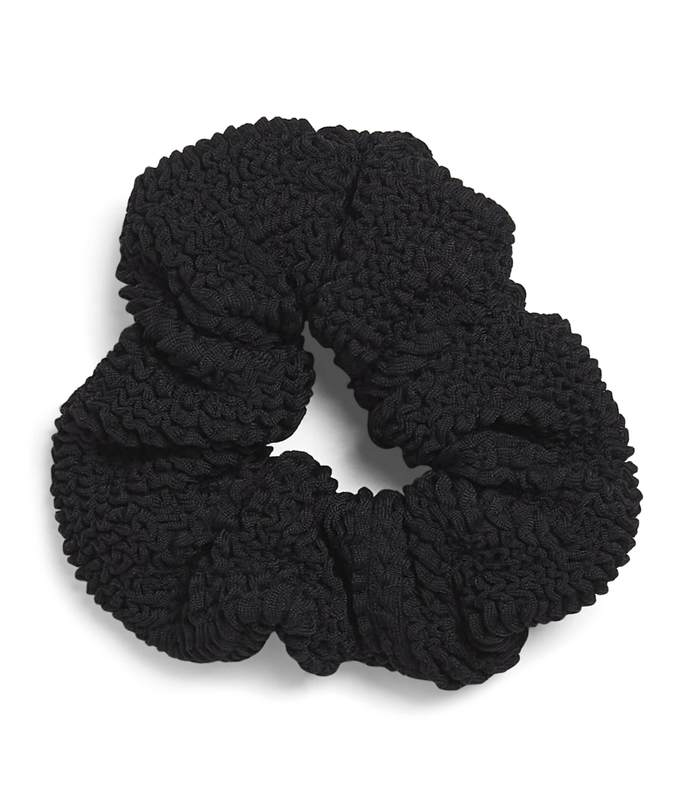 Shop Hunza G Crinkle Scrunchie In Black