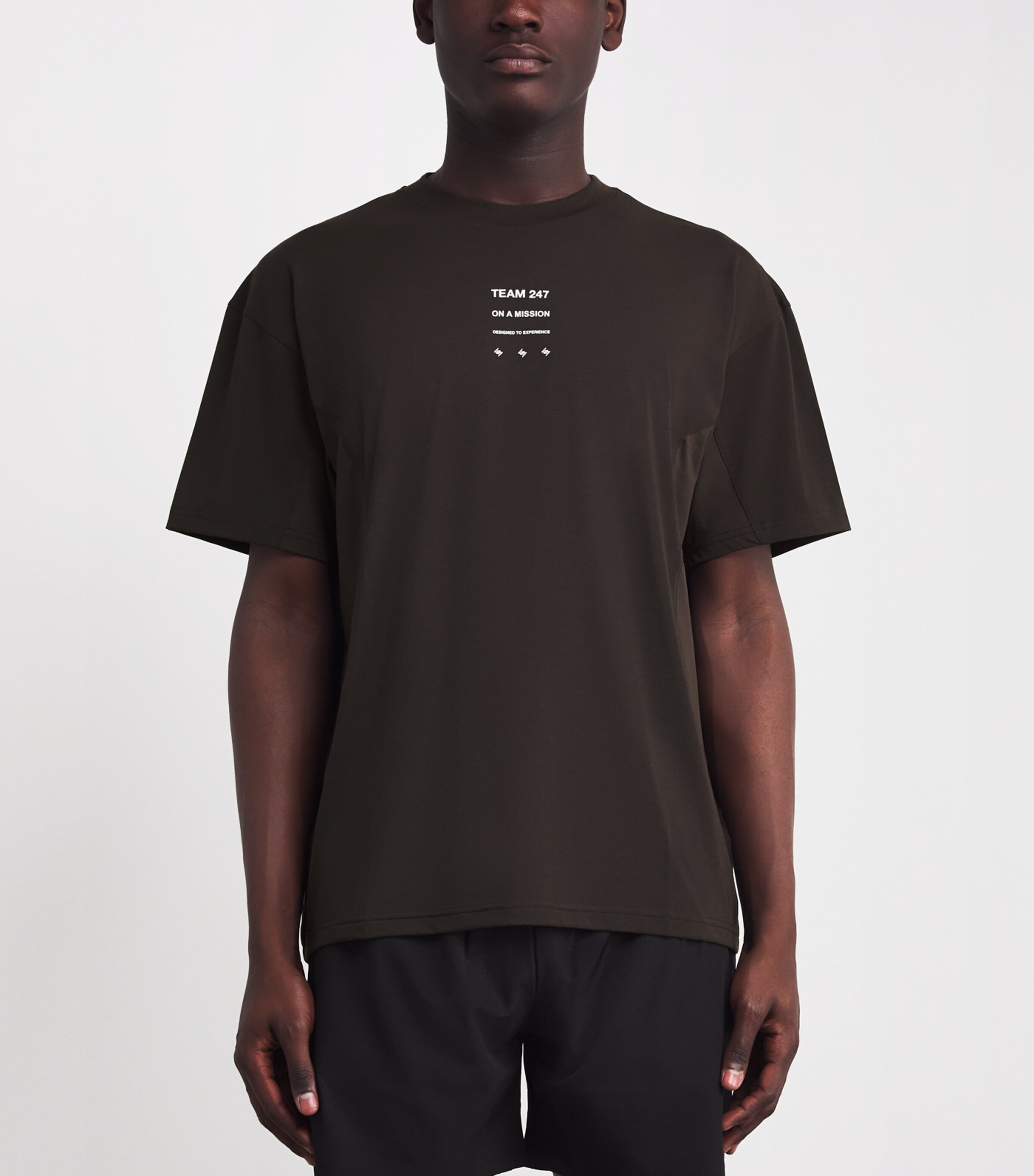 247 Uprising Oversized T-Shirt CHOCOLATE Image 3