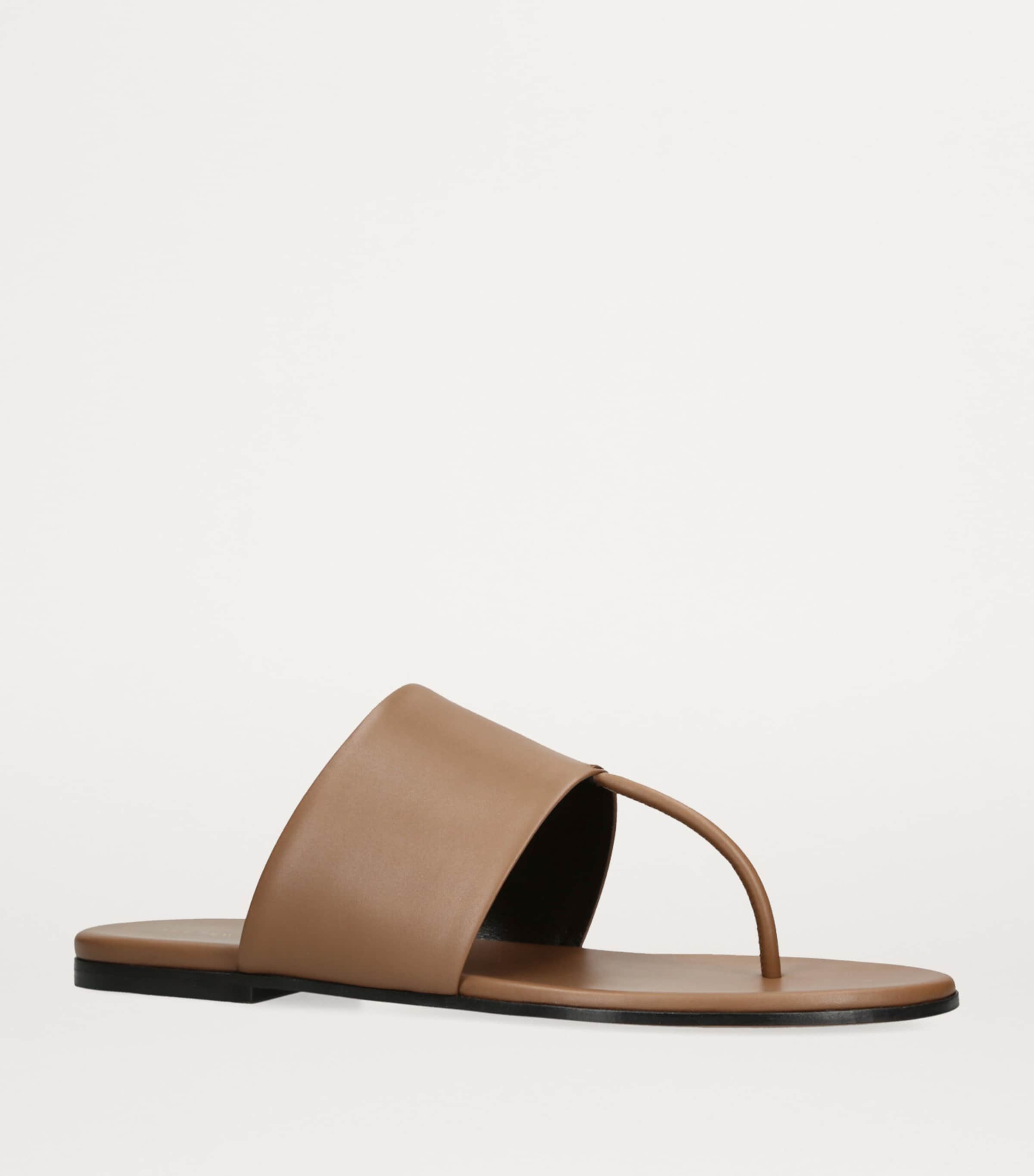 Sigum Nappa Leather Sandals MID BROWN Image 3