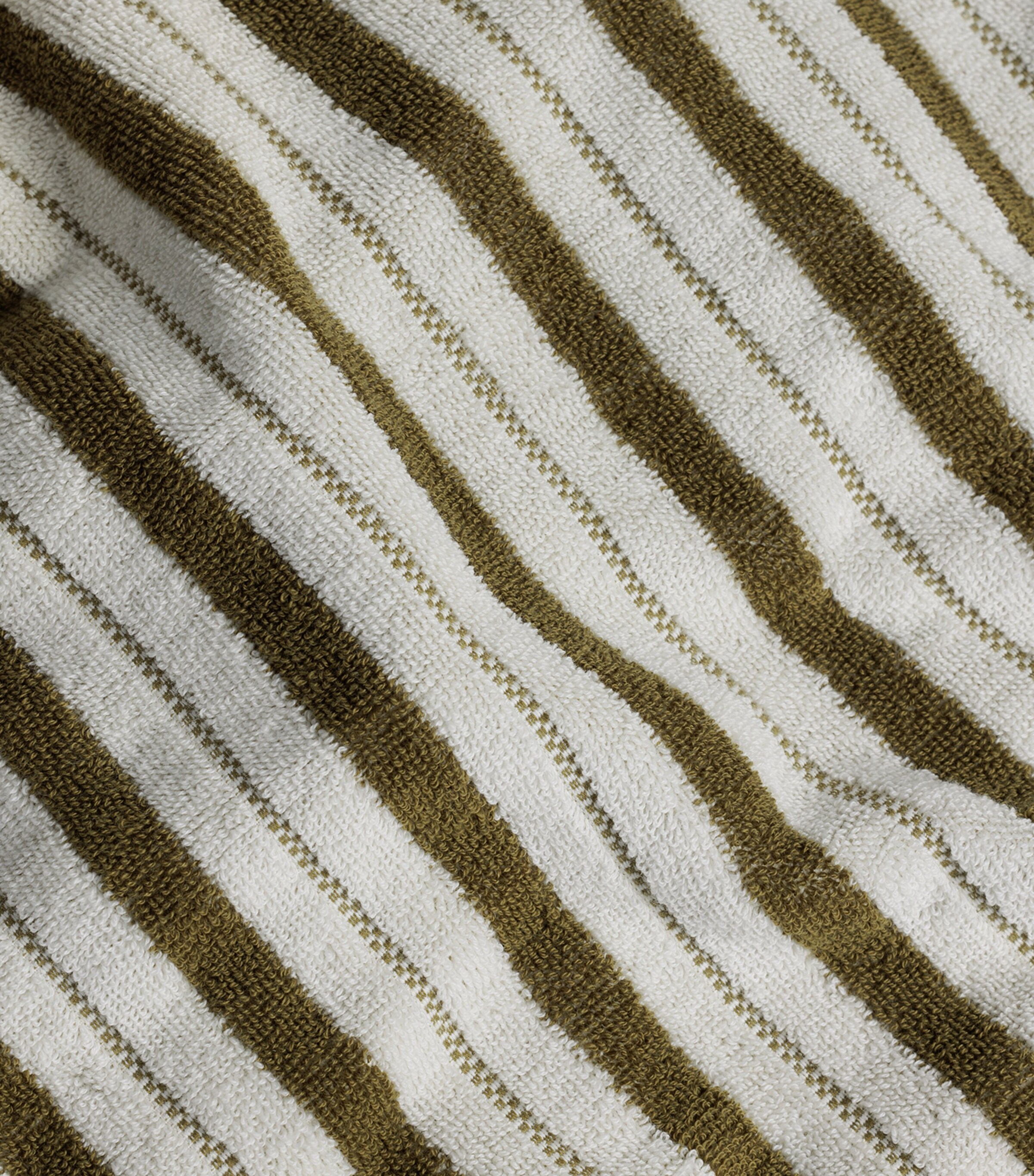 Organic Cotton San Luis Hand Towel (30cm x 80cm) CAPER / CHALK Image 5