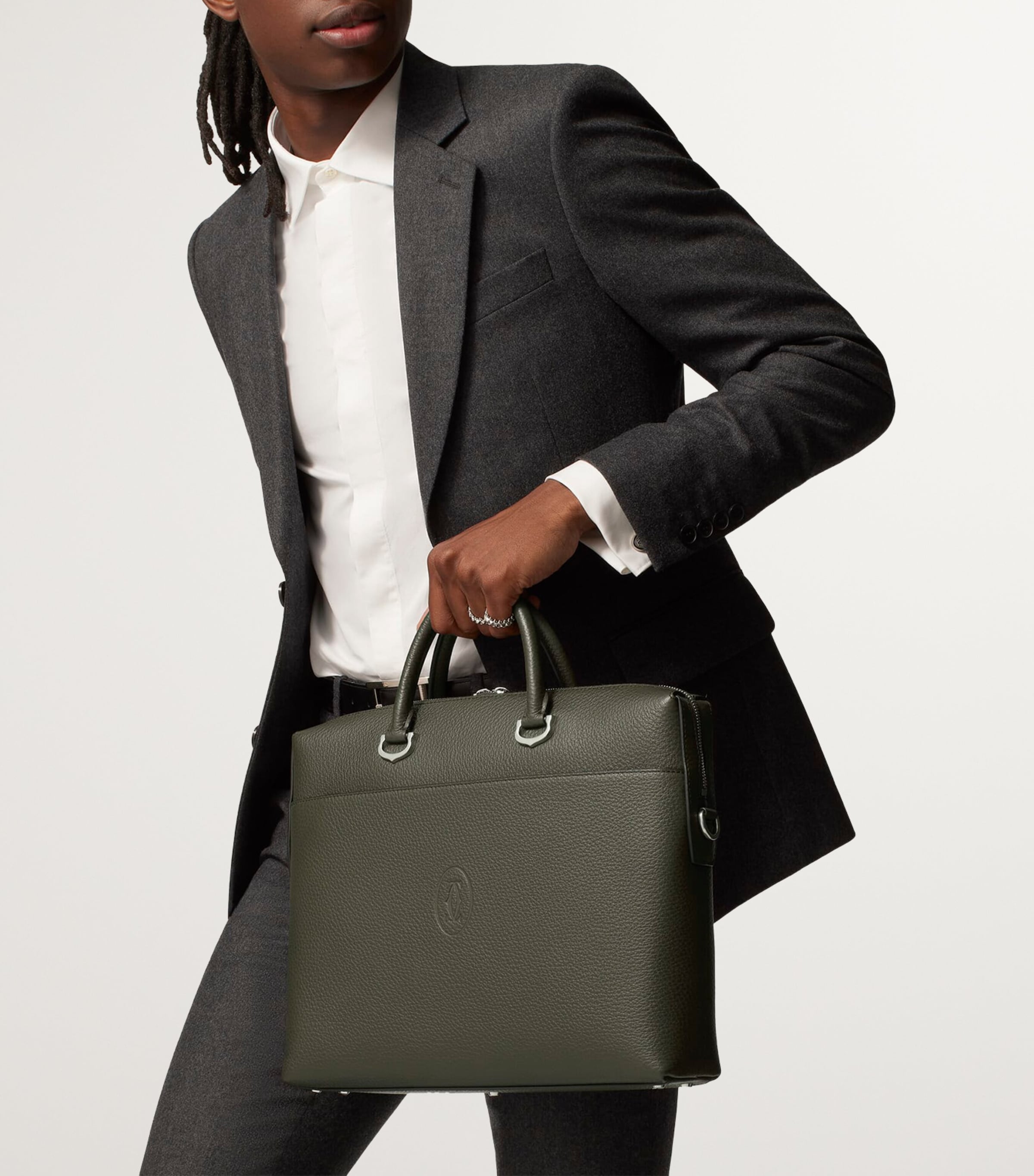 Small Calfskin Must de Cartier Document Holder KHAKI Image 6