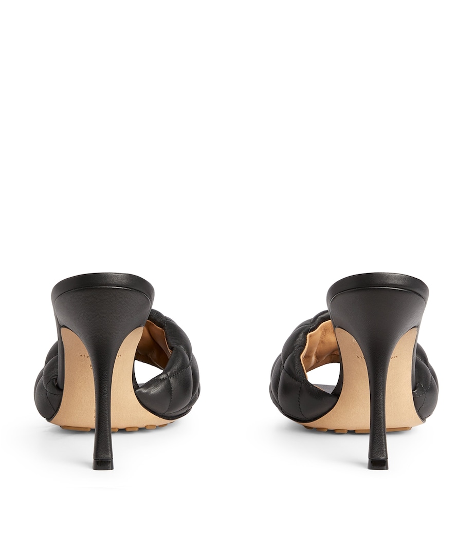 Leather Padded Mules 90 NERO/NERO Image 4