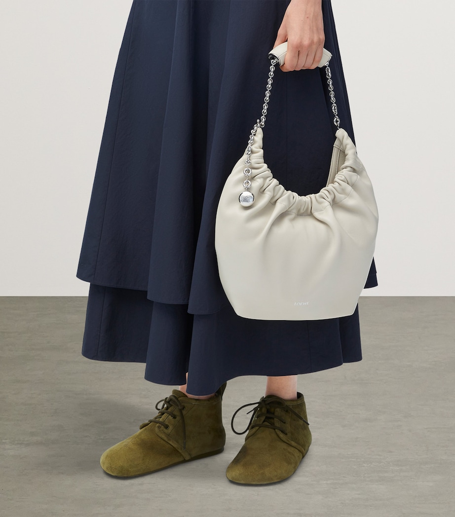 Small Leather Squeeze Top-Handle Bag SEA SALT Image 8