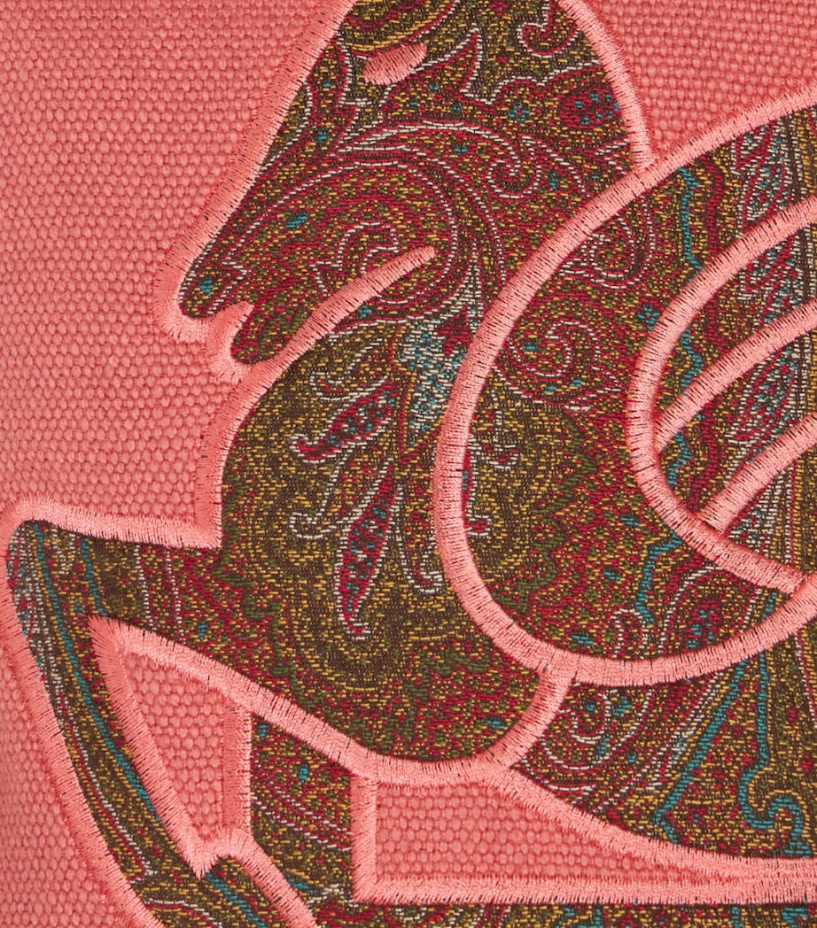 Etro Linen Embroidered Somerset Cushion (45cm x 45cm) Pink Image 4