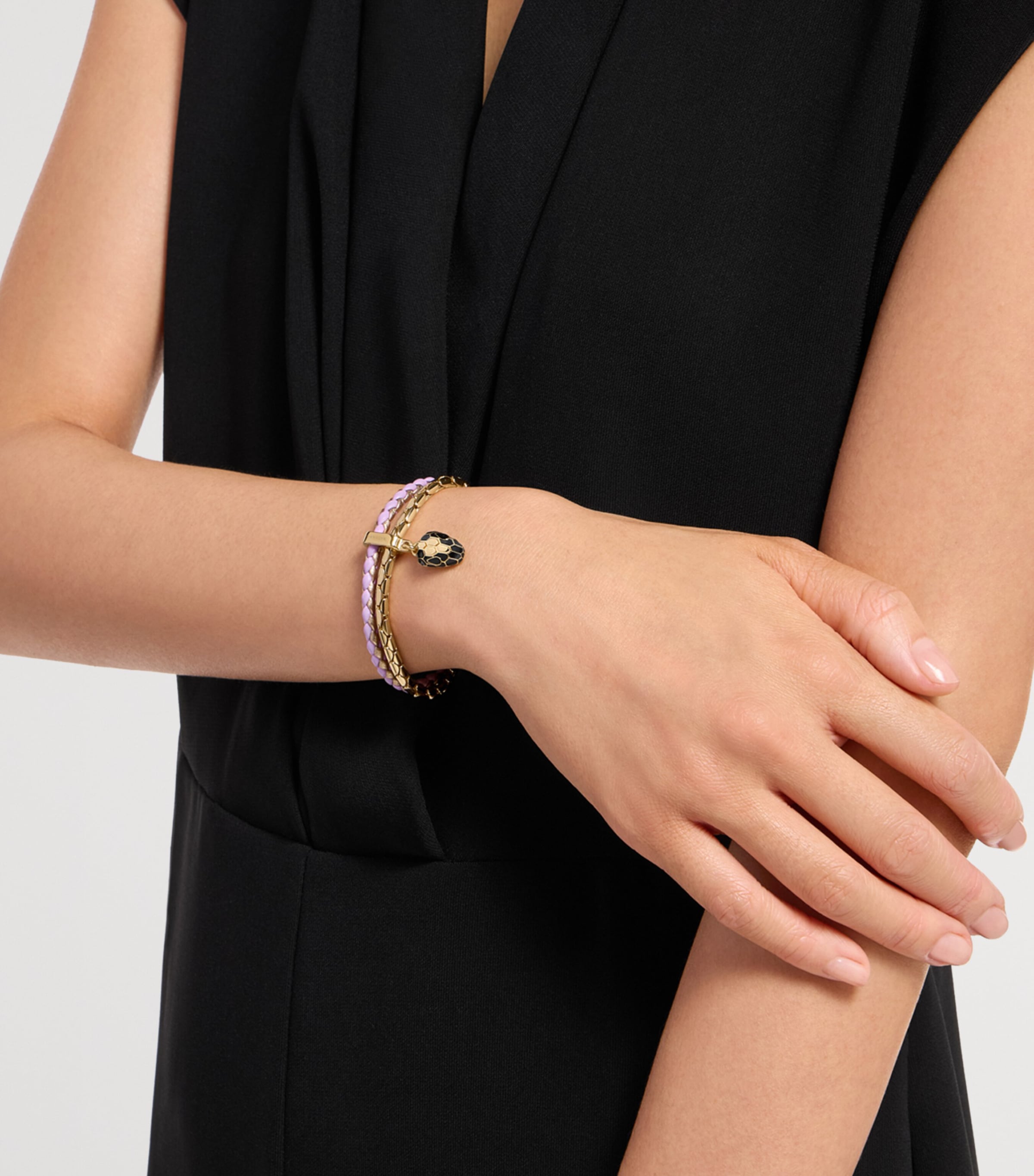 Bvlgari Small Leather Serpenti Forever Bracelet Fuchsia Image 2