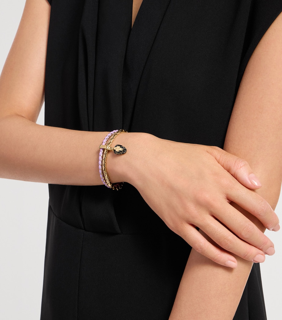 Bvlgari Small Leather Serpenti Forever Bracelet Fuchsia Image 2