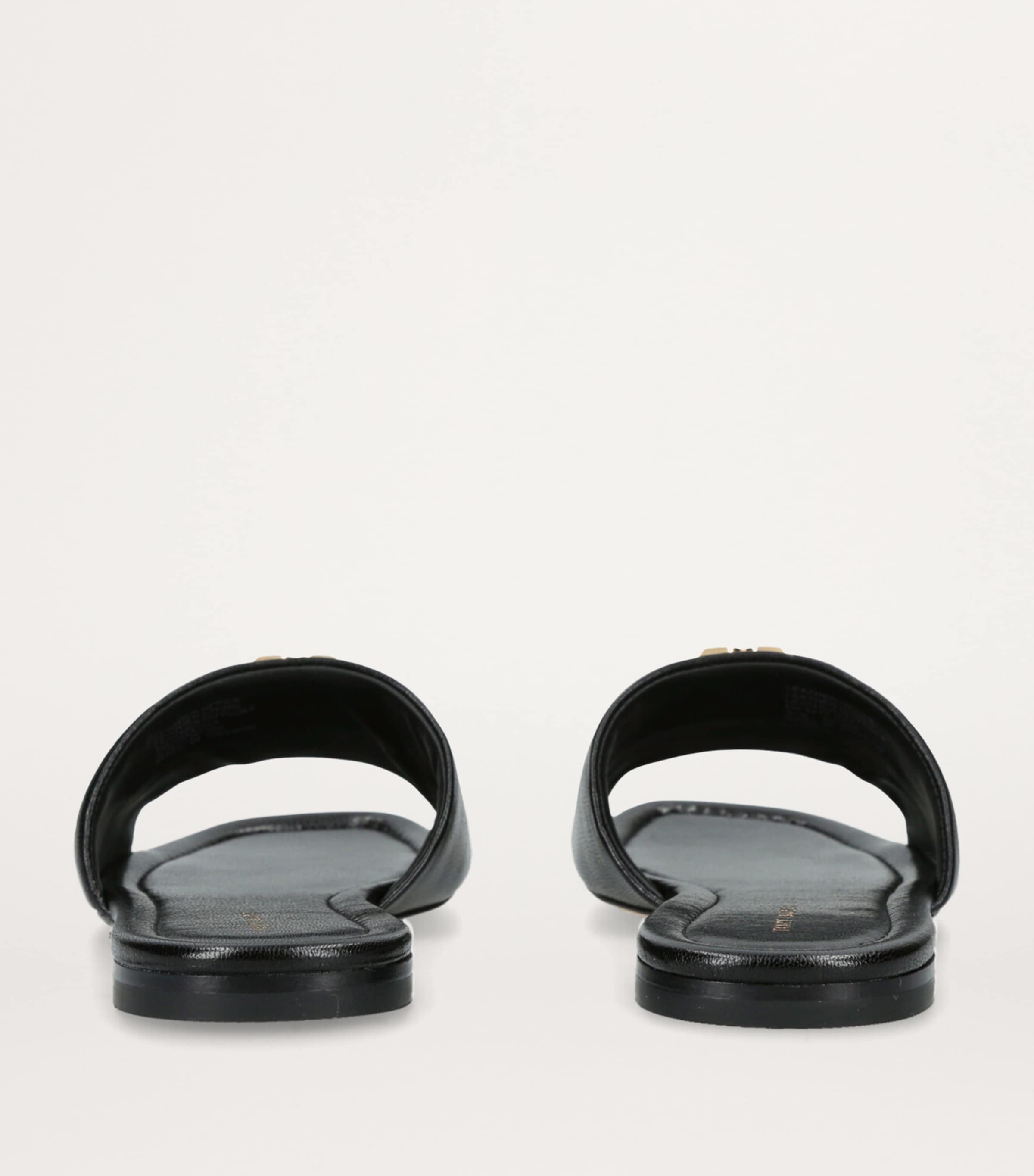 Leather Eleanor Slides BLACK Image 2