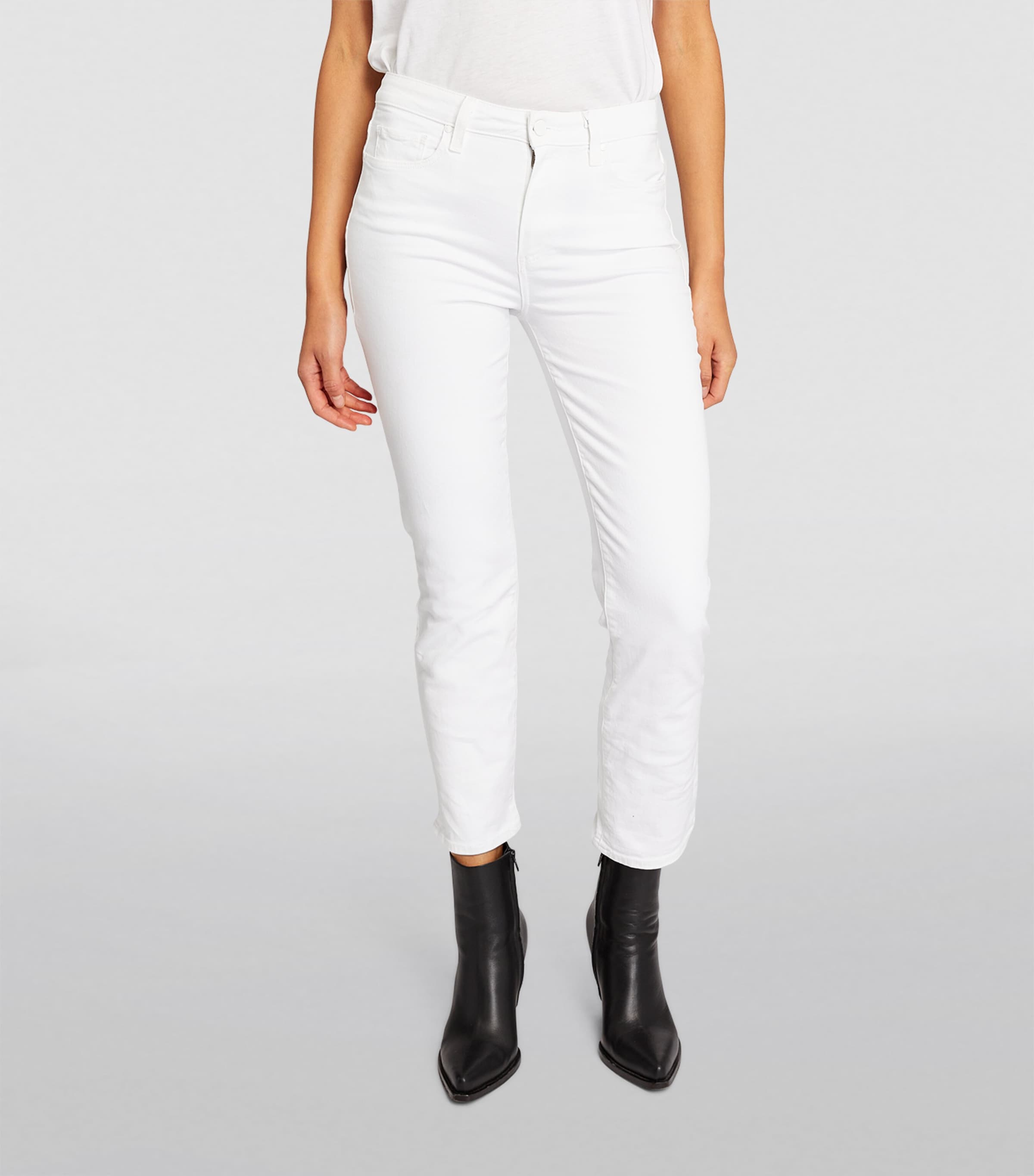 Cindy High-Rise Straight Jeans CRISP WHITE Image 3