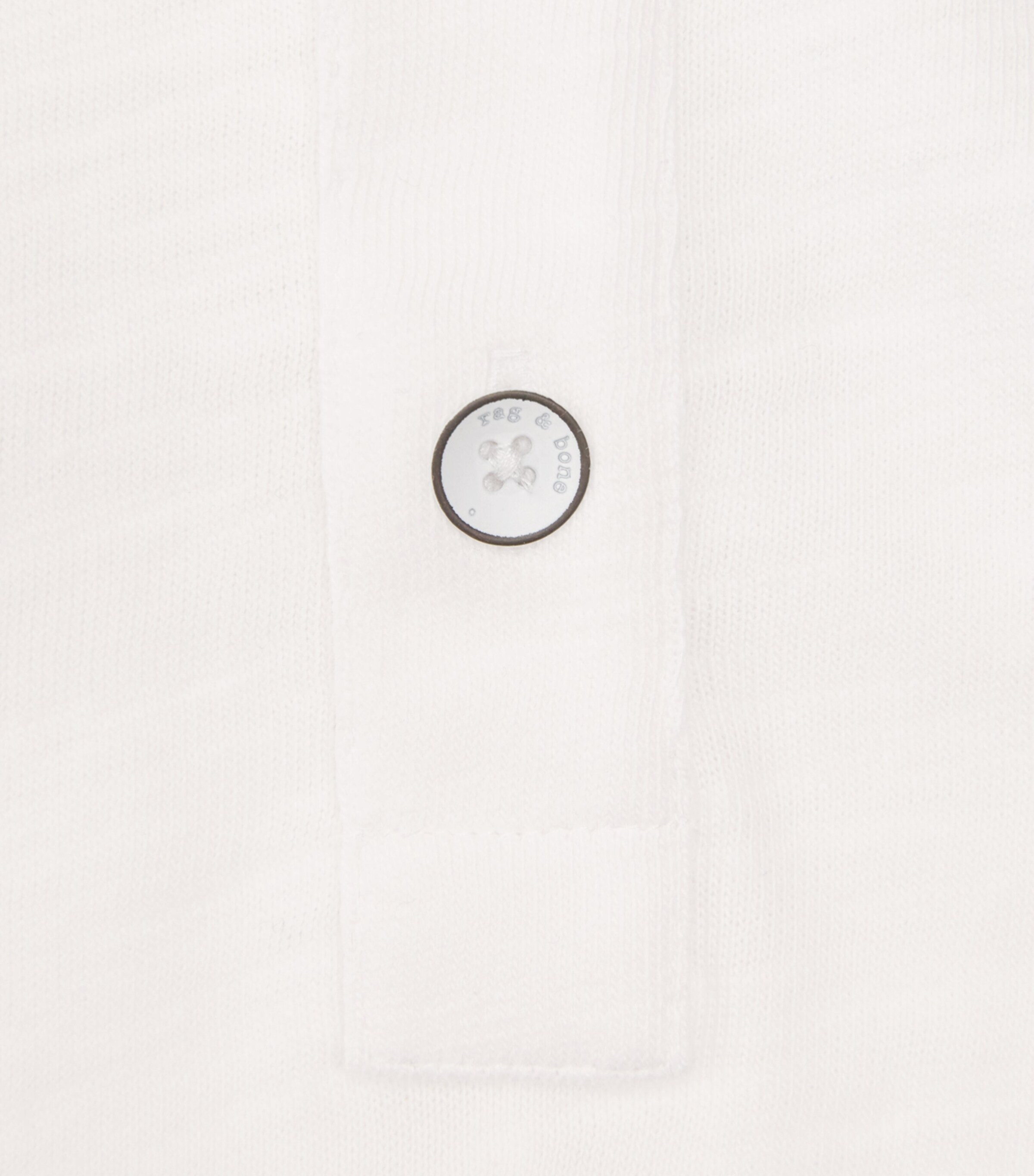 Rag & Bone Mens Cotton Henley Top White Image 6