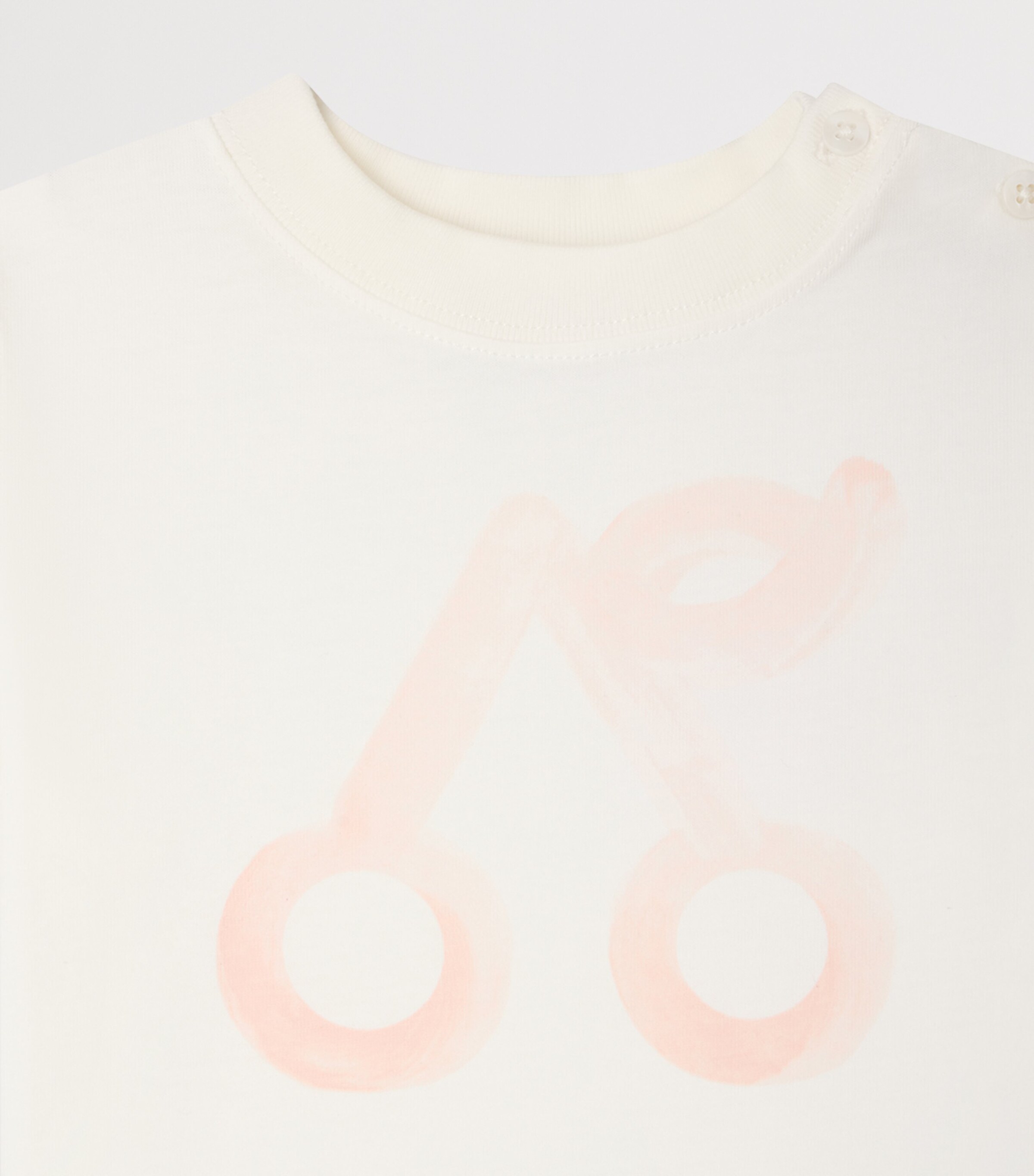 Bonpoint Logo Print T-Shirt (6-18 Months) Upb Blanc Lait Image 3