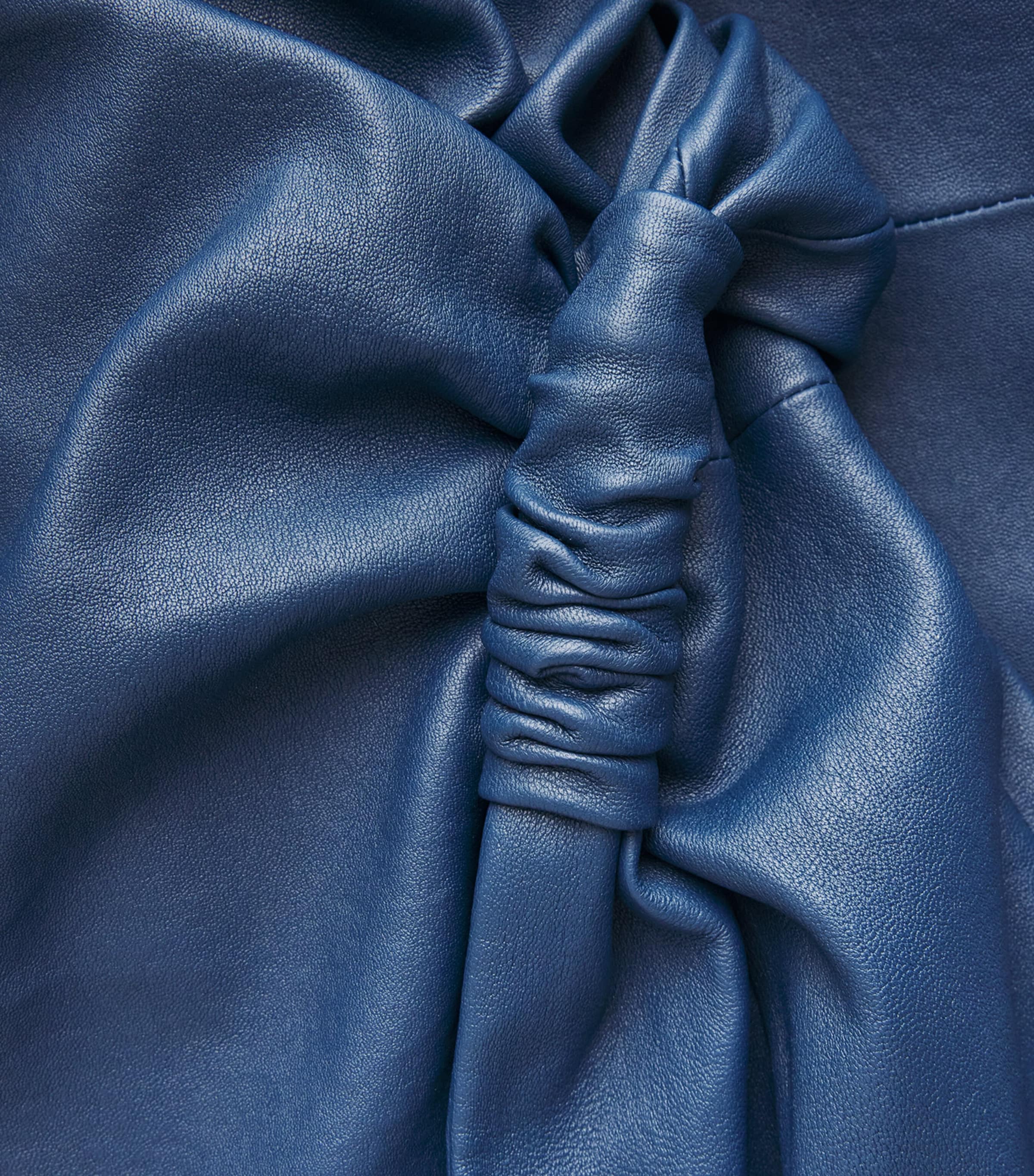 Simkhai Womens Leather Draped Lyle Maxi Dress Dark Indigo Image 6