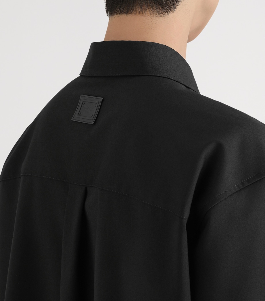 Dolce&Gabbana Mens Wool-Blend Canvas Shirt Black Image 5