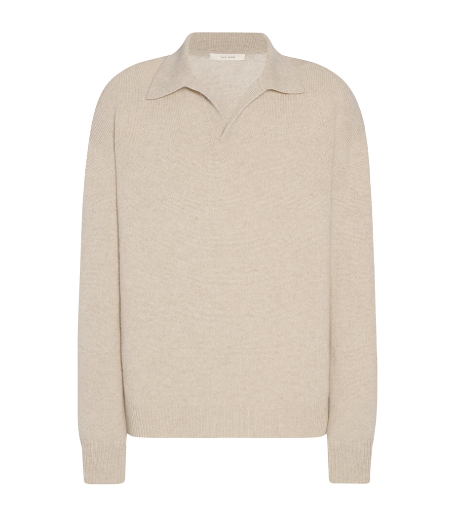 Leach Cashmere Polo Sweater FOG Image 1