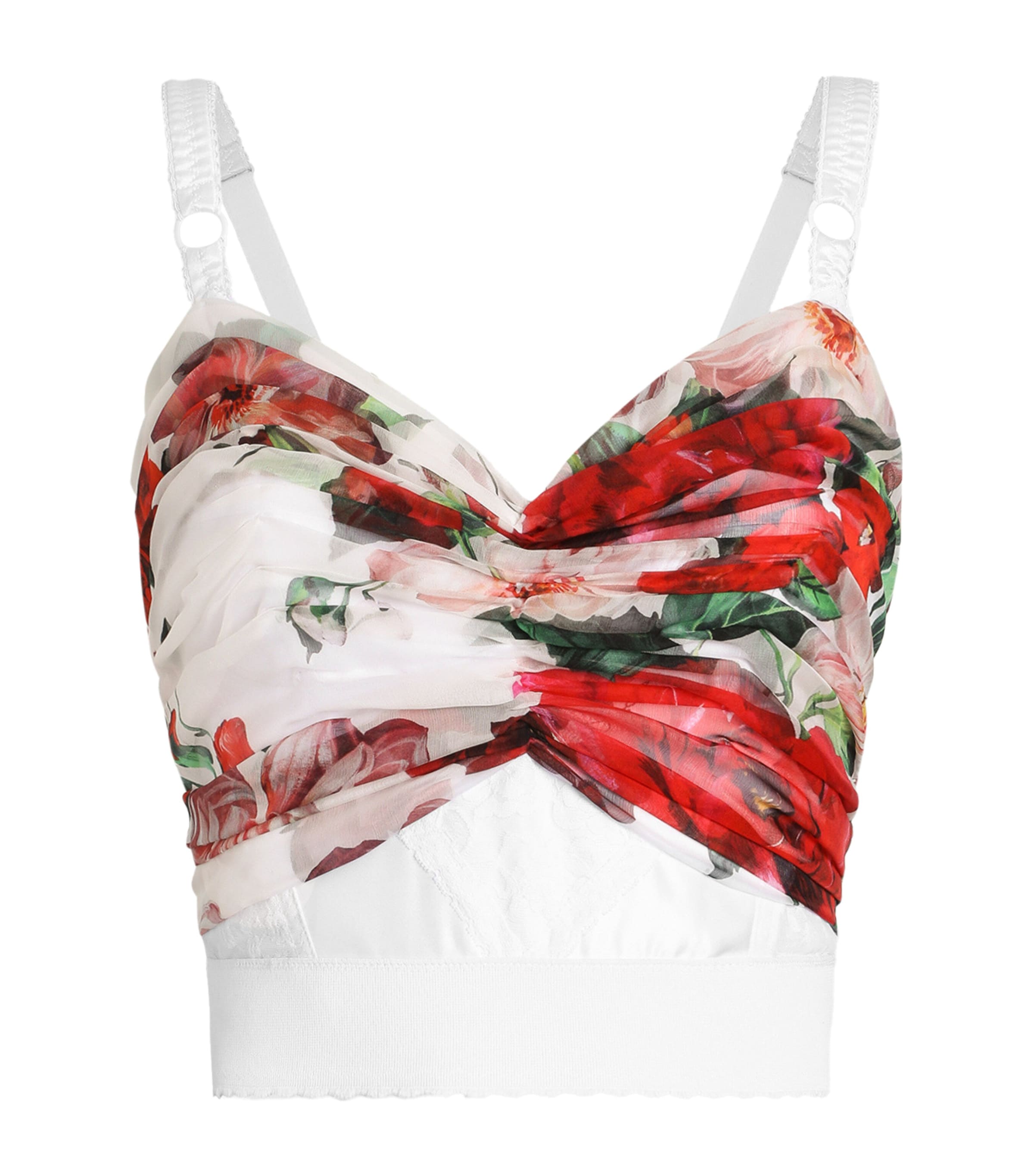 Dolce & Gabbana Rose Print Corset Top