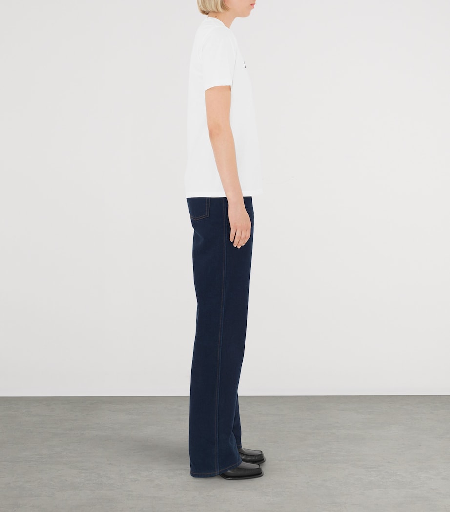 Cotton Logo T-Shirt WHITE Image 3