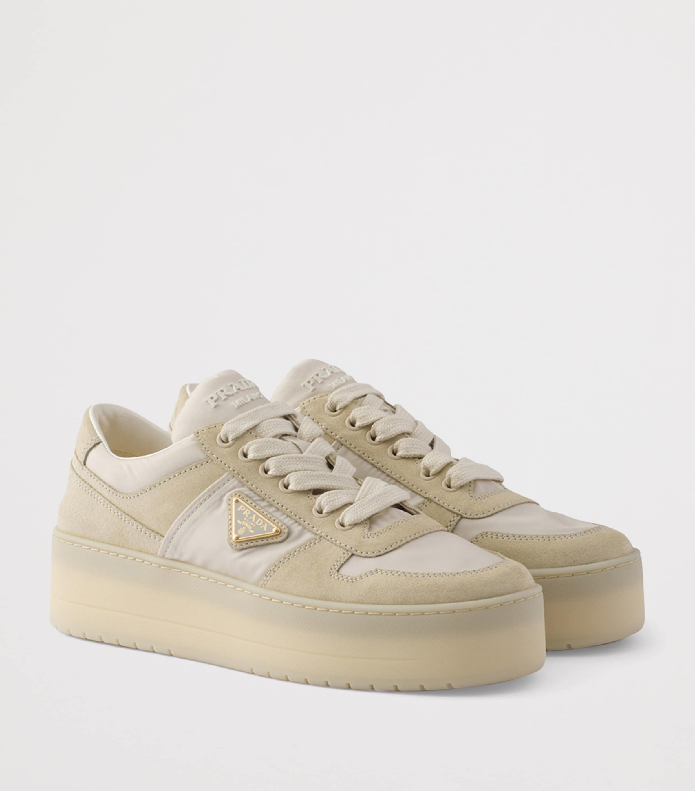 Re-Nylon and Suede Downtown Bold Sneakers F0304 Image 2