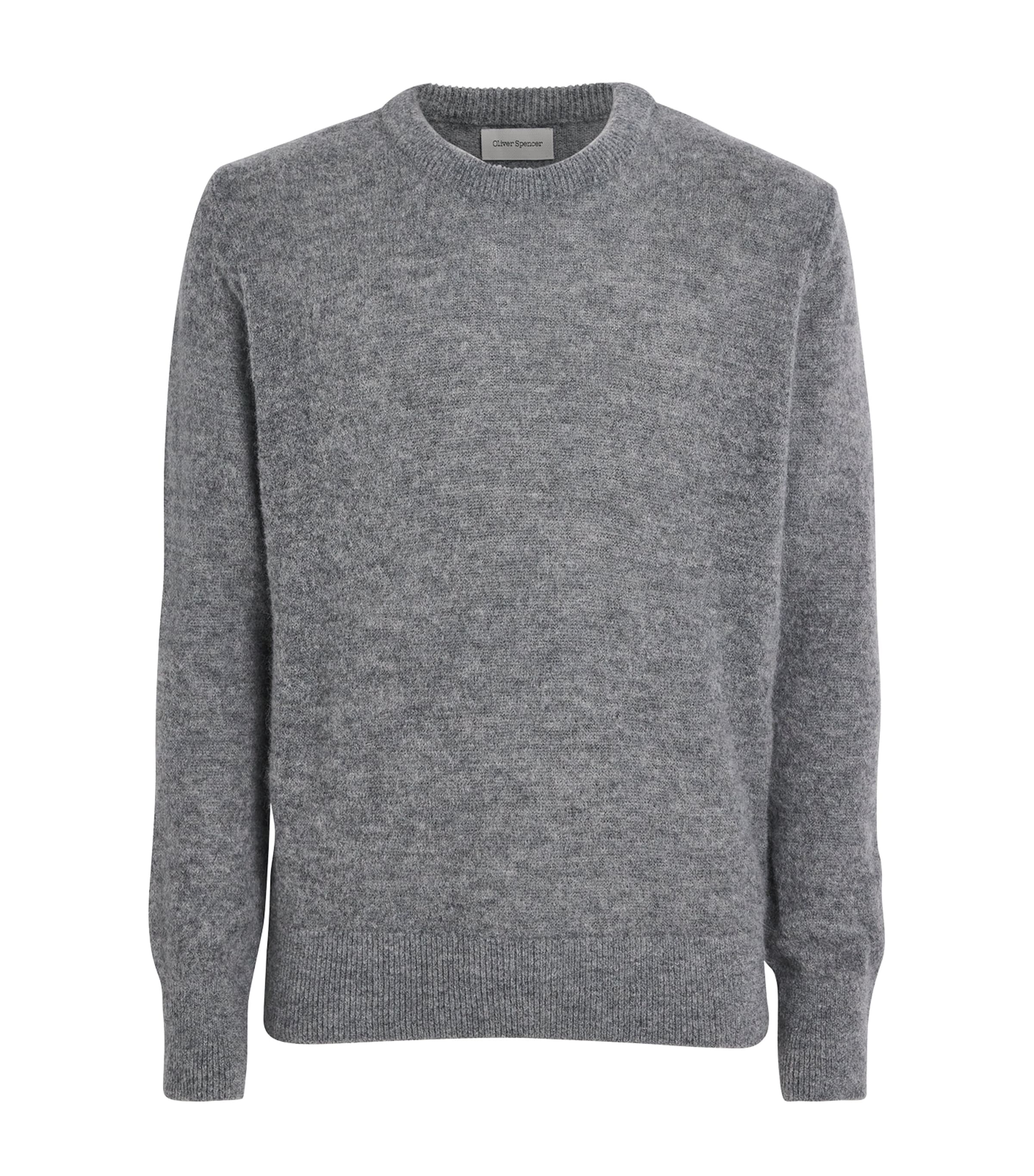 Oliver Spencer Alpaca-merino-blend Blenheim Sweater In Gray