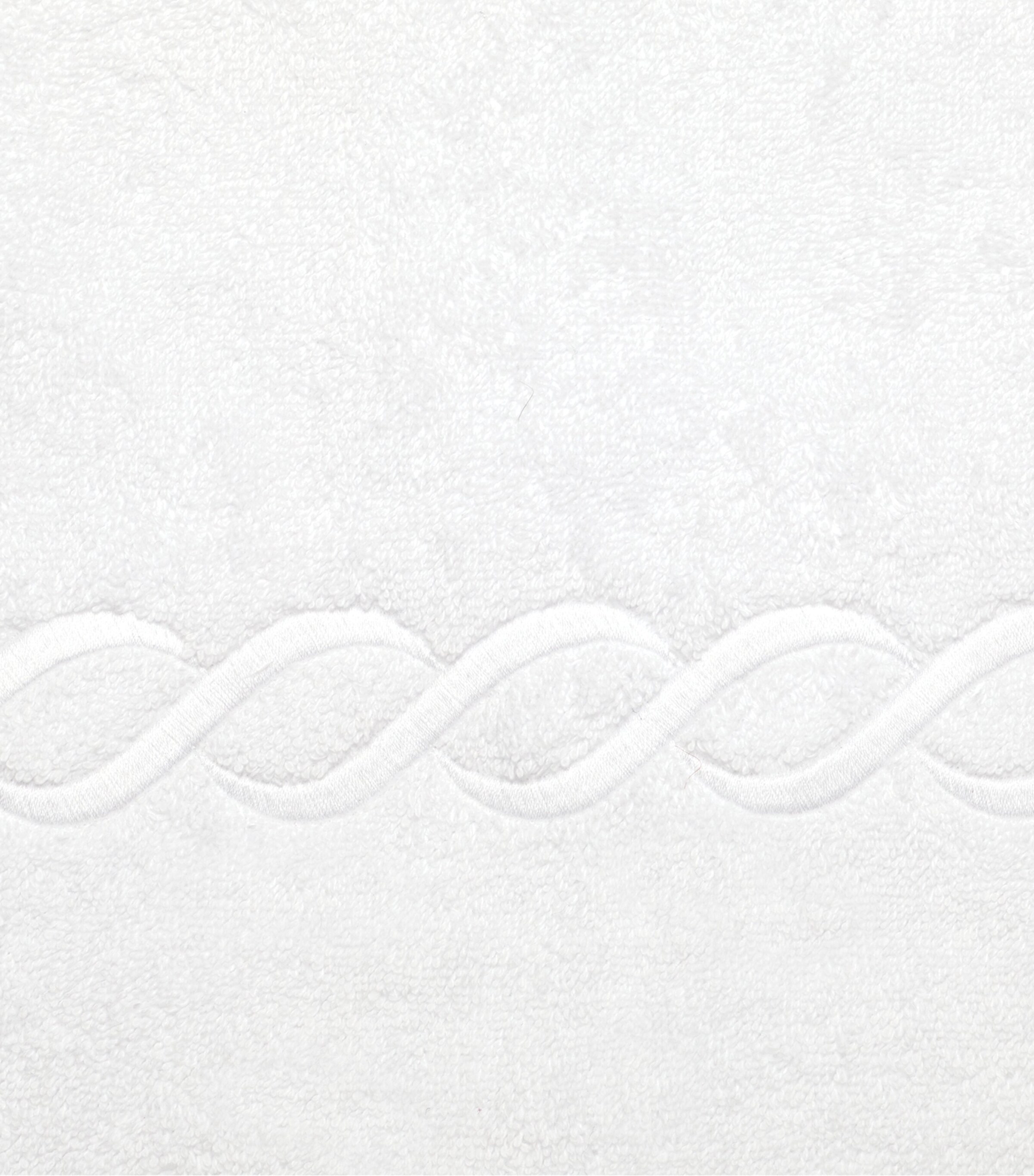 Cotton Treccia Bath Sheet (100cm x 180cm) WHITE/WHITE Image 2