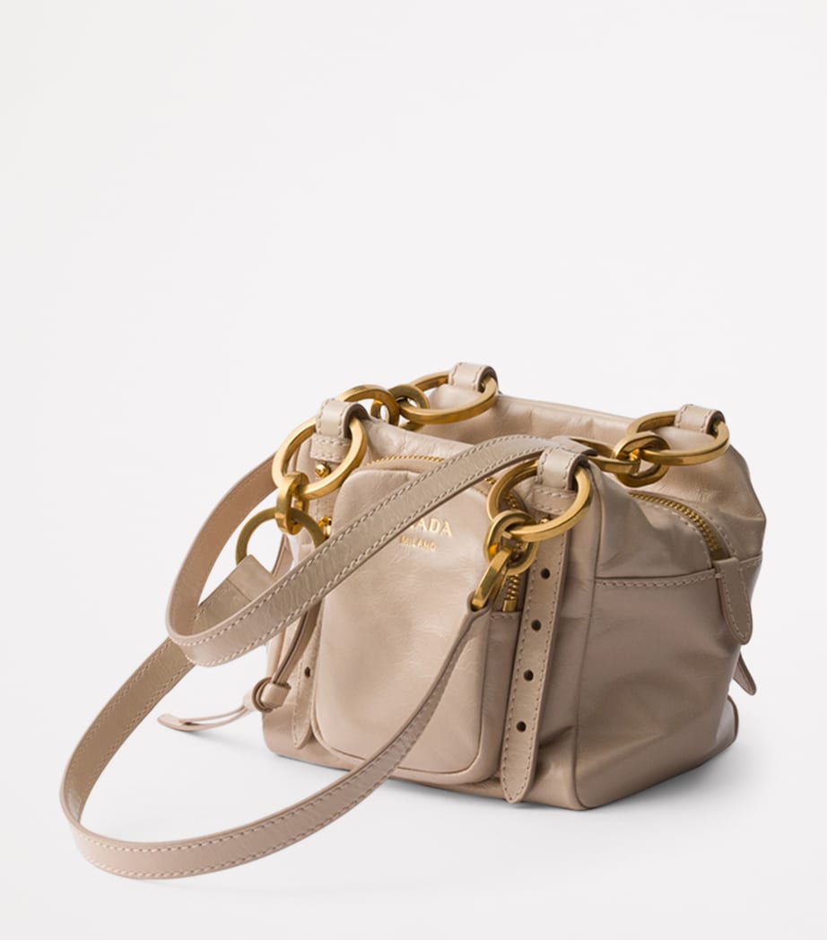 Mini Leather Dangle Top-Handle Bag F0236 Image 2
