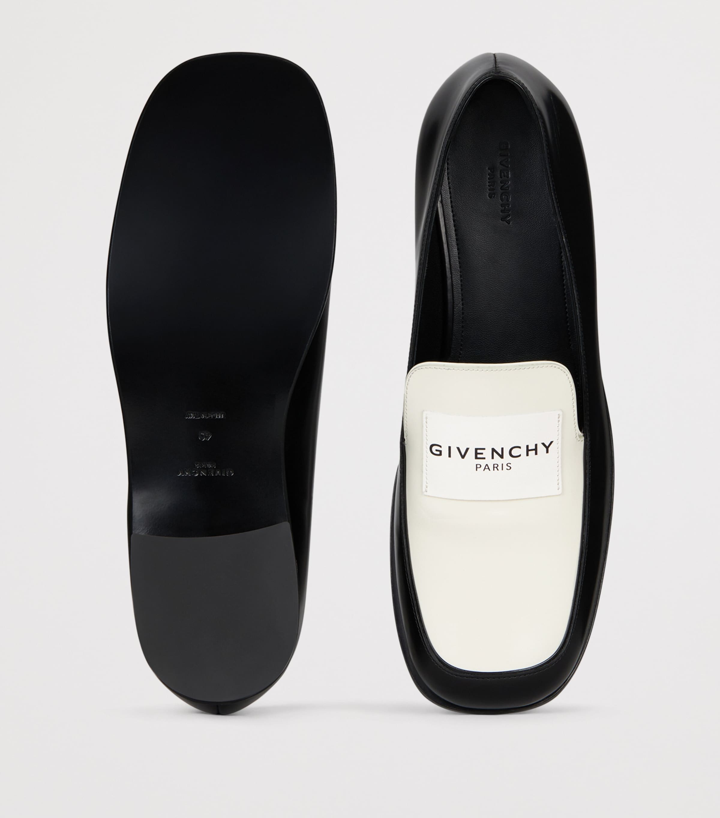 Givenchy Calfskin Logo Tux Loafers Black/white Image 5
