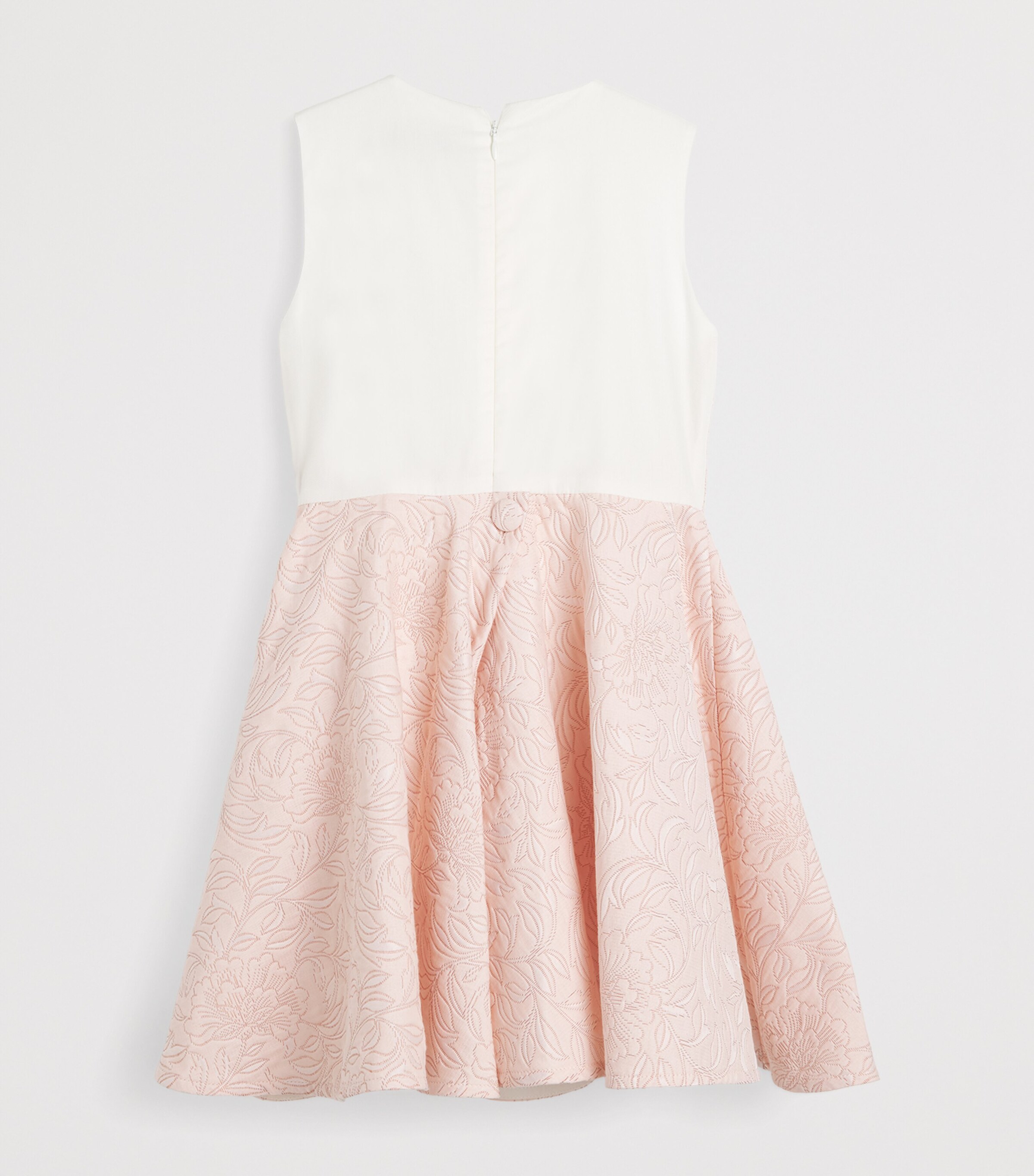 Floral-Jacquard Little Heart Dress (4-14 Years) 1051PINK ORNAMENTAL Image 2