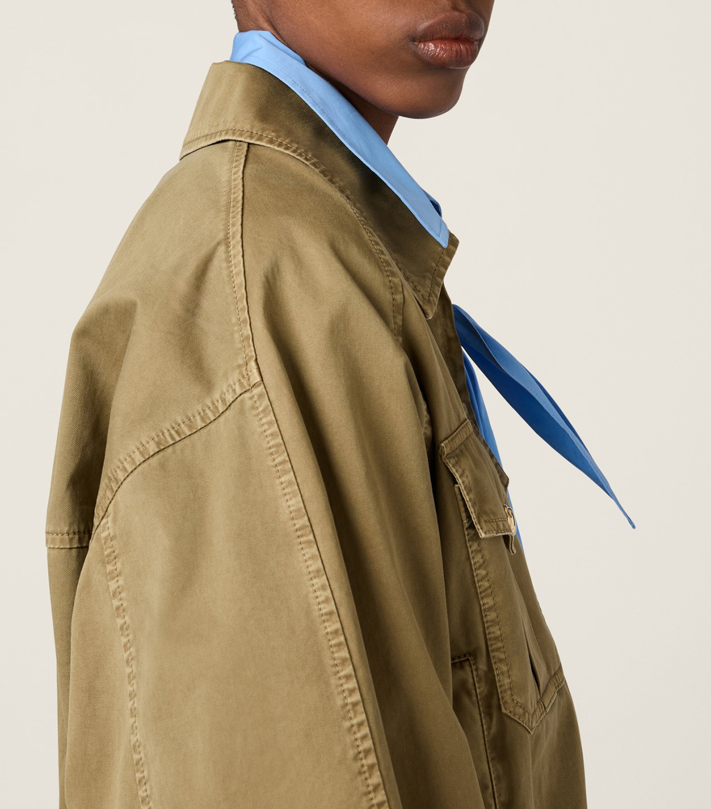 Cotton Bomber Jacket F0393 Image 4