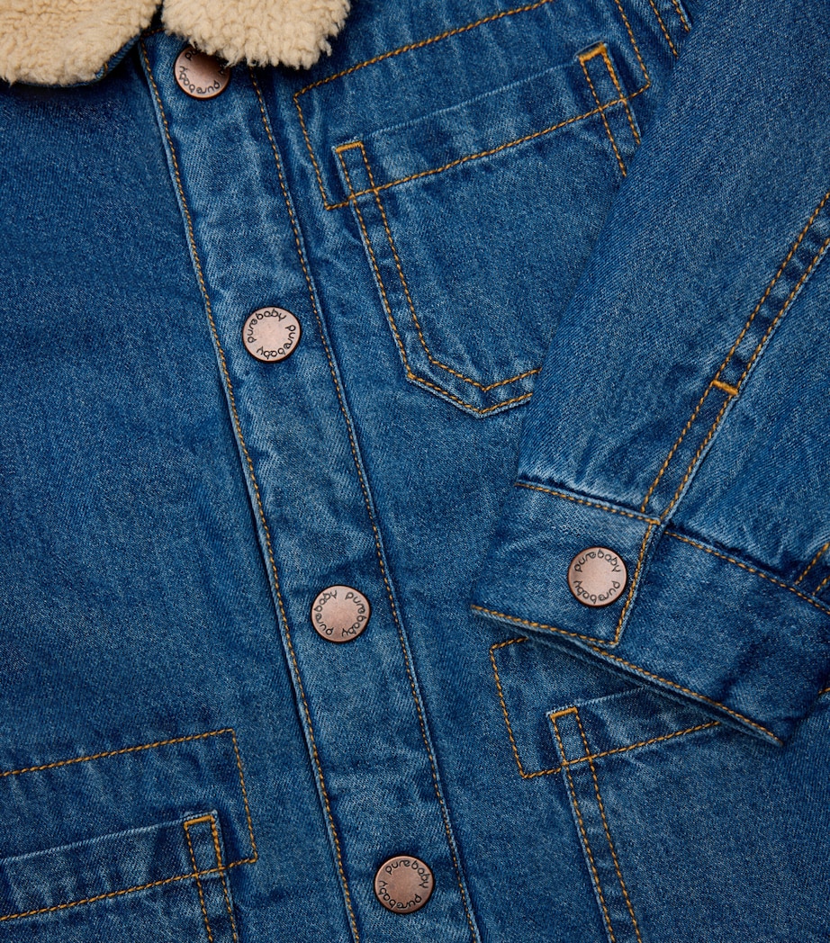 Faux-Sherpa Denim Jacket (0-18 Months) MID DENIM Image 2