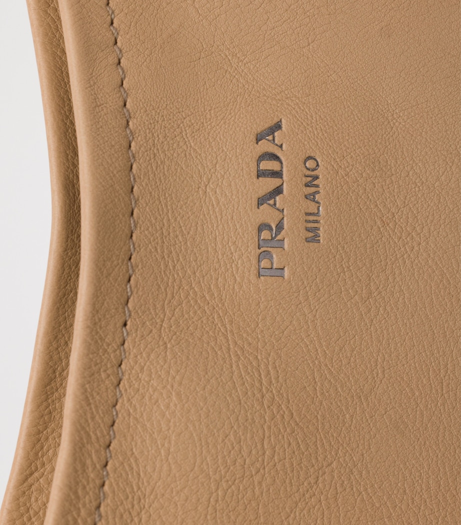 Prada Large Leather Route Shoulder Bag Neutral Image 5