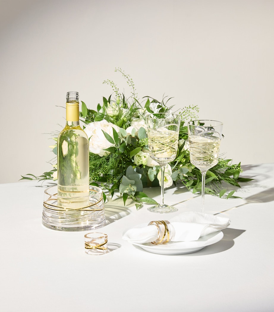 Glass Mastercraft Aran Bottle Coaster (8cm x 13cm) CLEAR Image 2