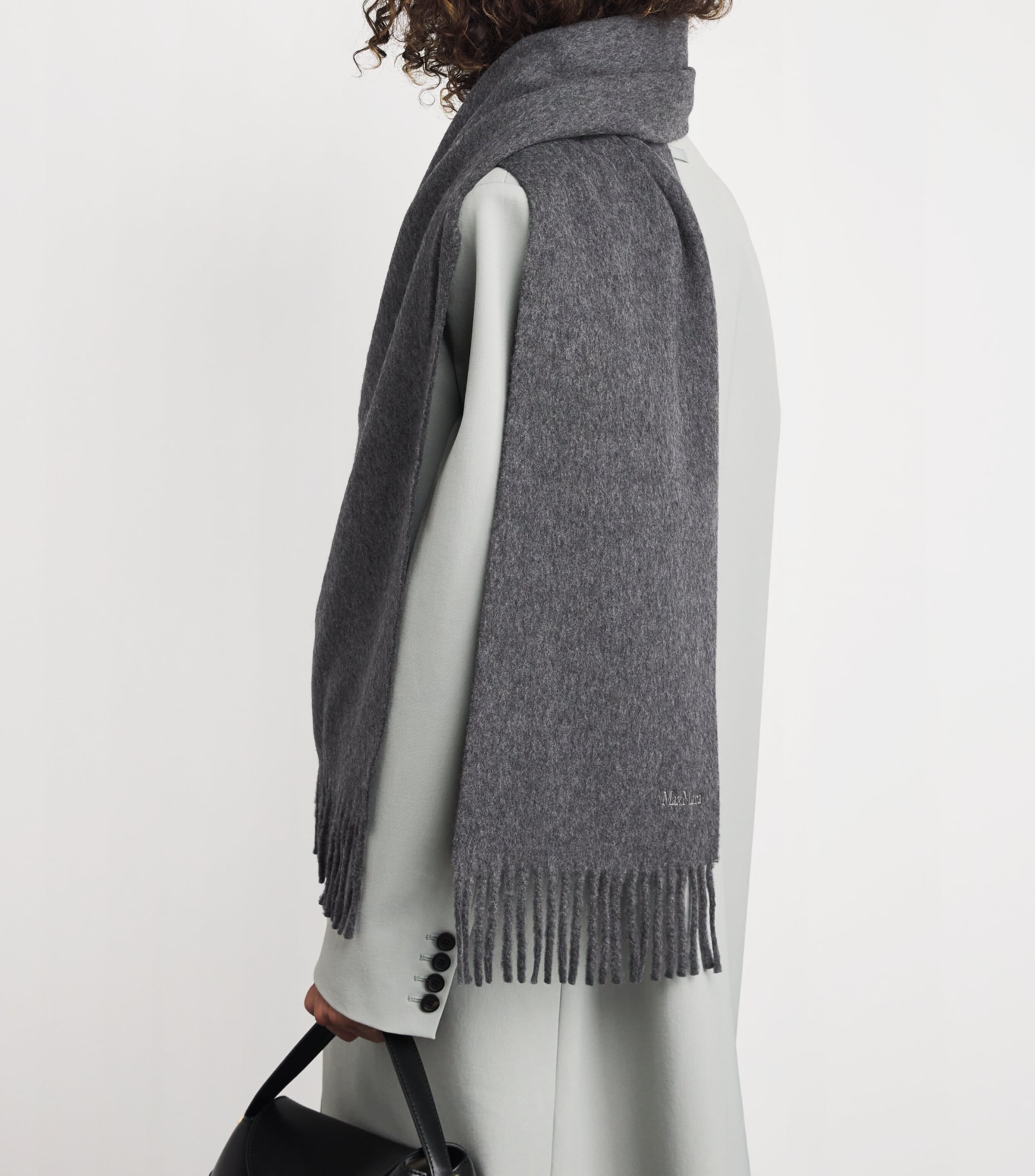 Wool Fringe Scarf AVIO Image 2