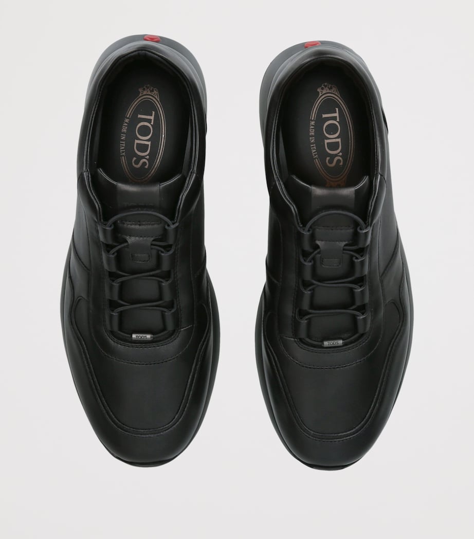 Tod's Leather Allacciato 79k Sneakers Black Image 3