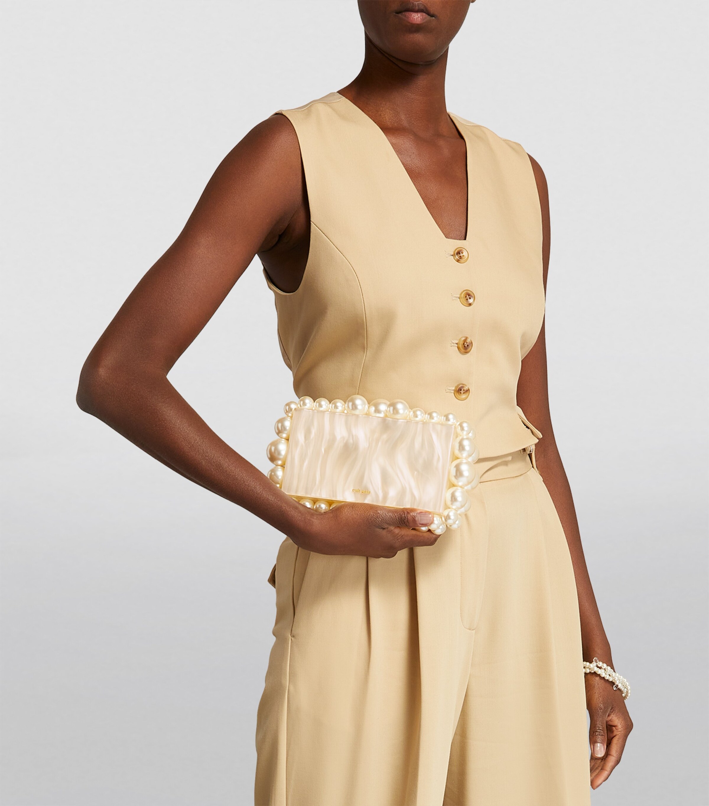 Cult Gaia Eos Clutch Bag Ivory Image 2