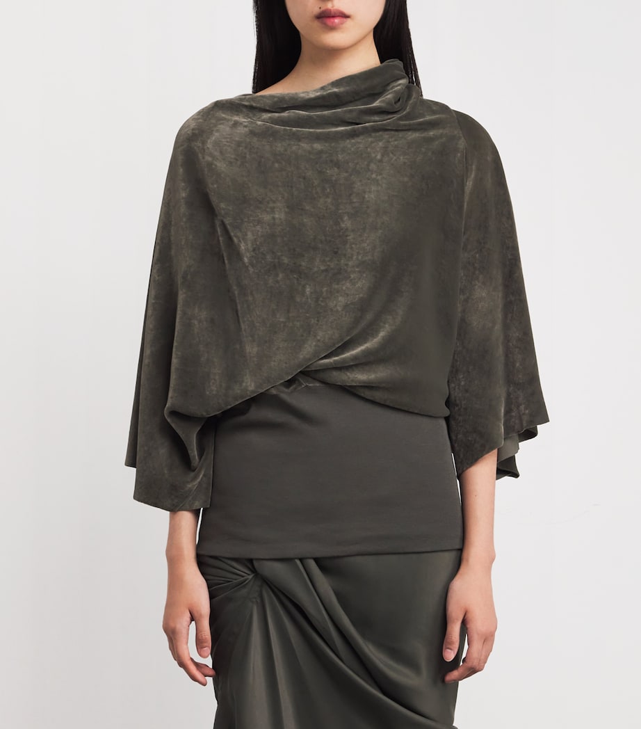 Velvet Cylinder Draped Top 25 BOSCO Image 3